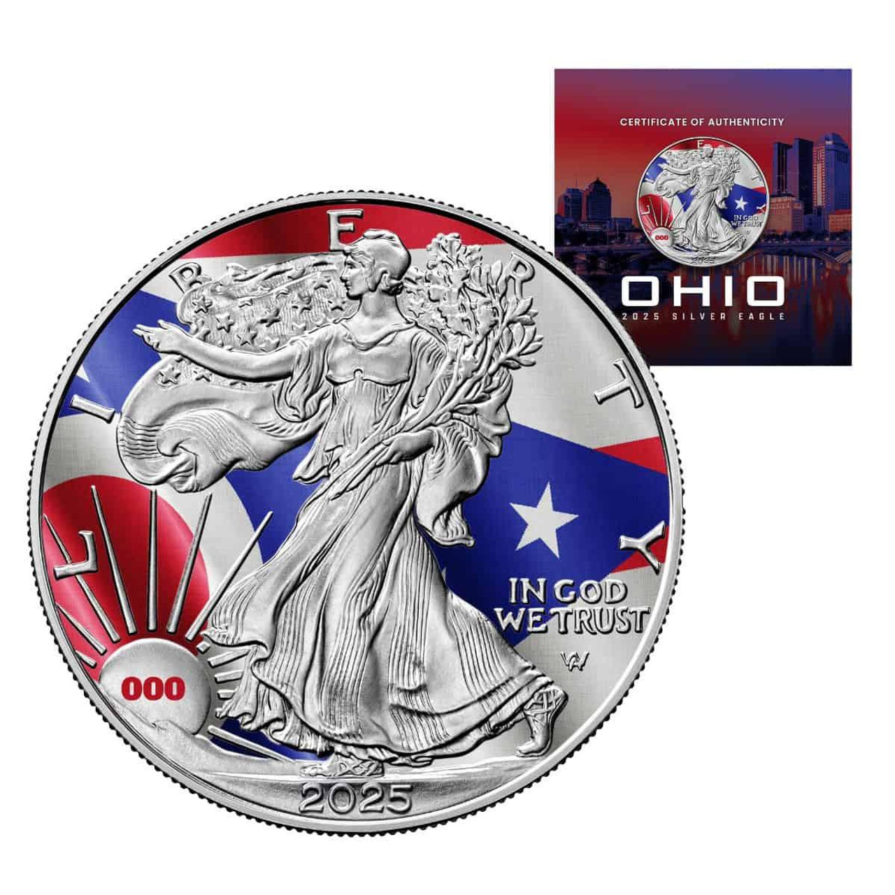  2025 Silver Eagle Ohio Edition -  State Flags Series - Limited to 199 