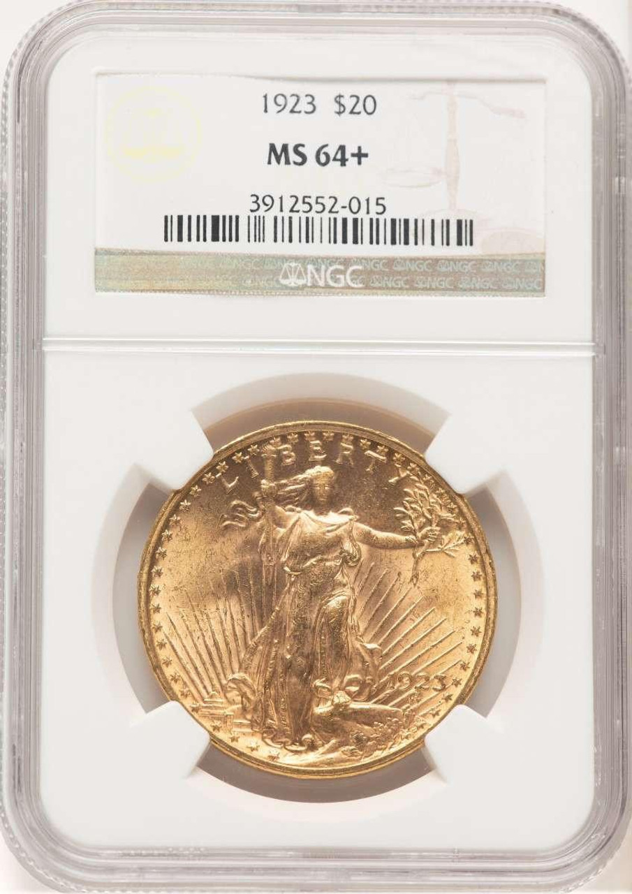 Bullionshark 1923 $20 Saint Gaudens Double Eagle Coin NGC MS64  + - HAT777003022 