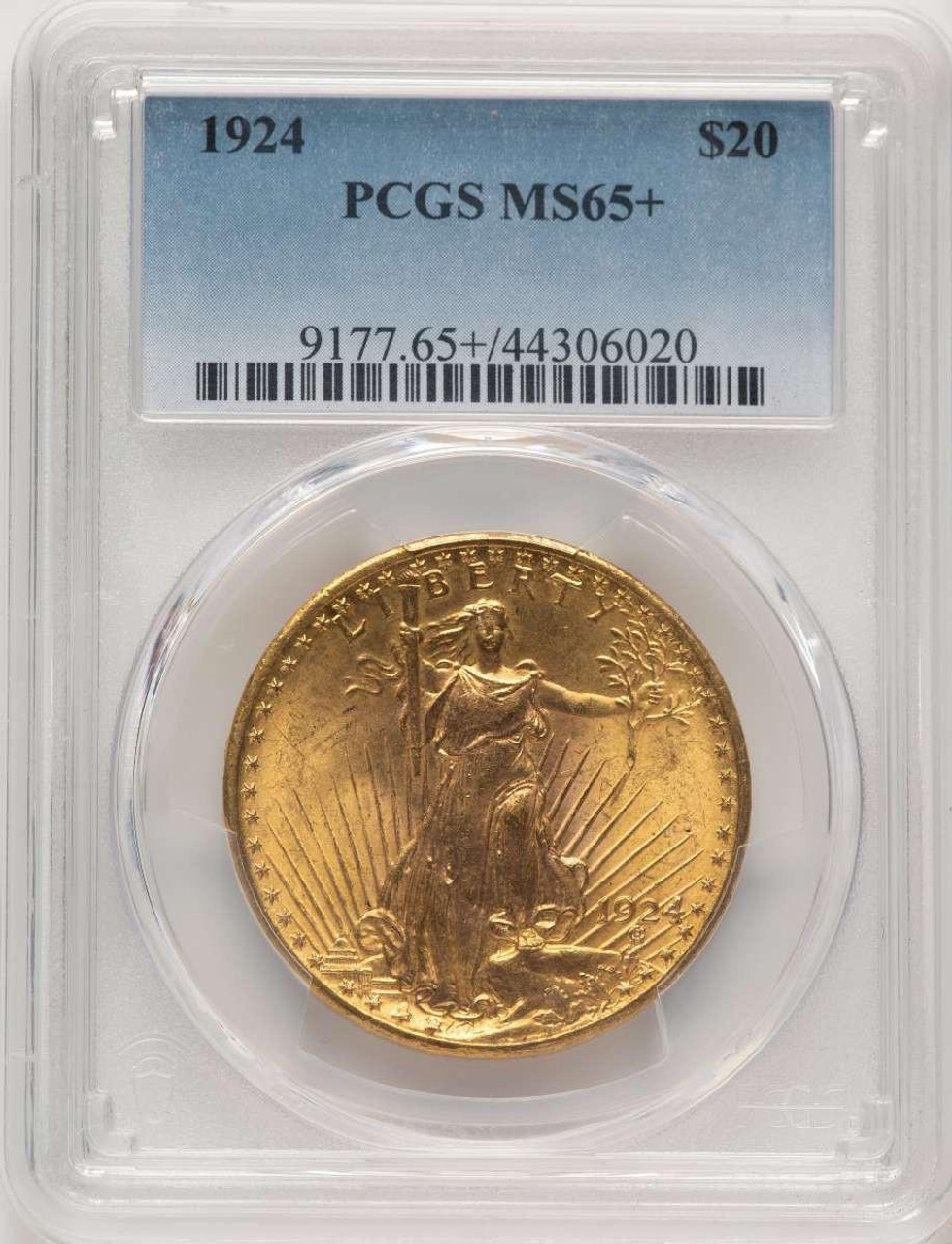Bullionshark 1924 $20 Saint Gaudens Double Eagle Coin PCGS MS65  + - HAT778052005 