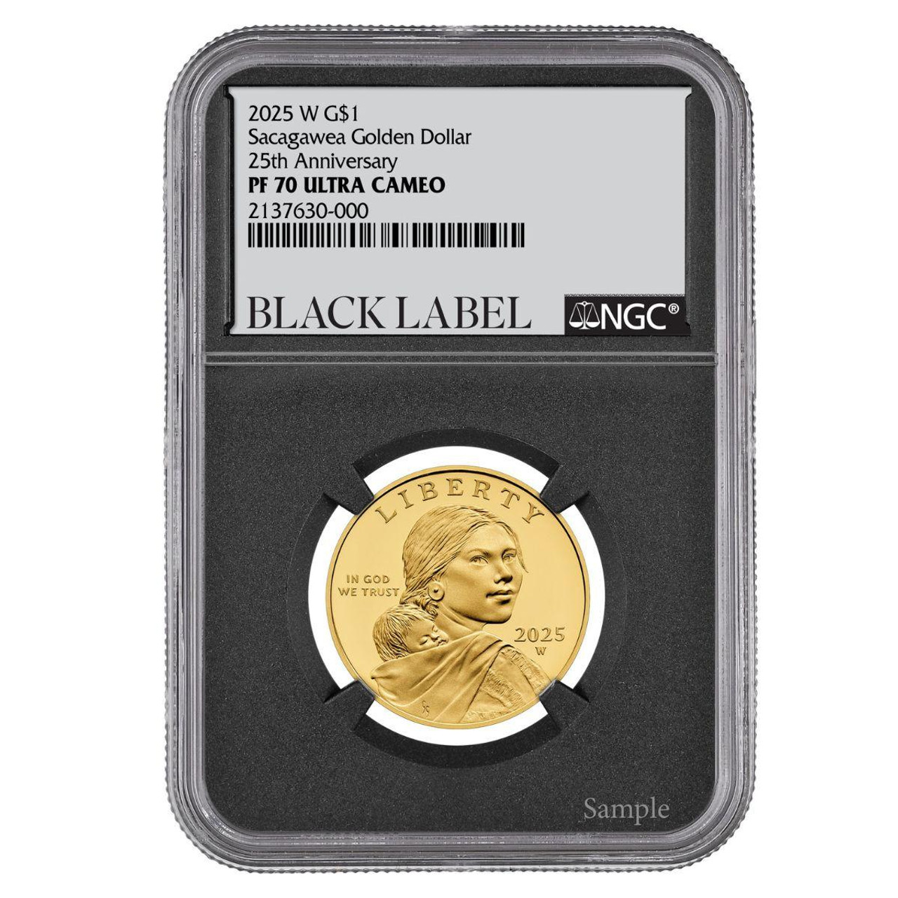 2025 1/2 oz Gold Sacagawea NGC PF70 UCAM - 25th Anniversary