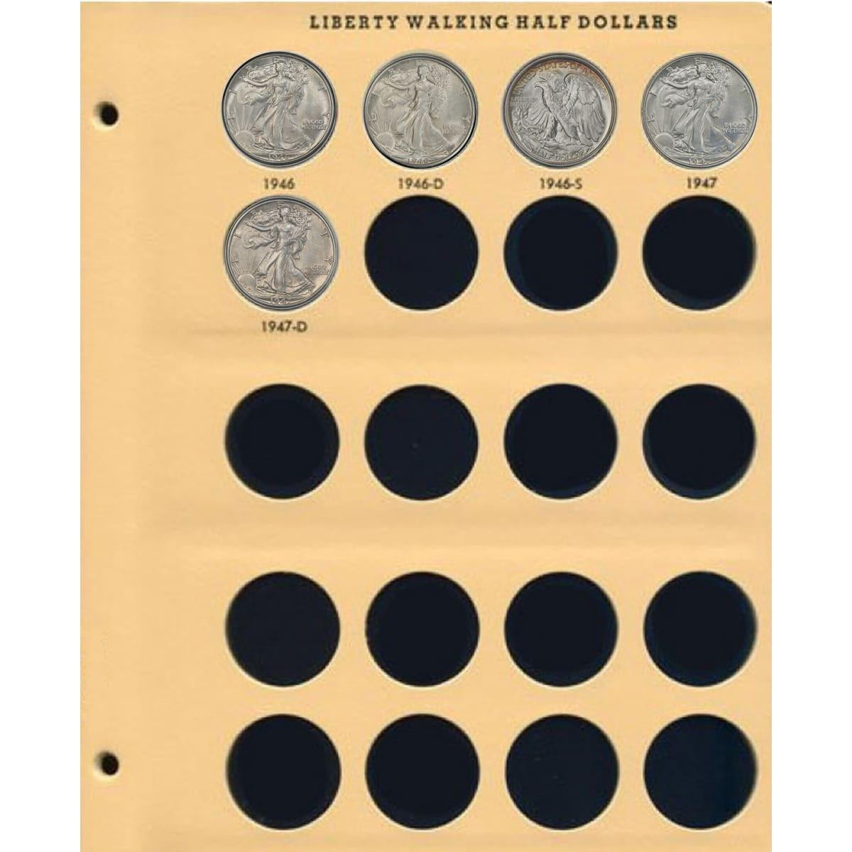 Complete Walking Liberty Half Dollar Set in Dansco Album (Circulated)