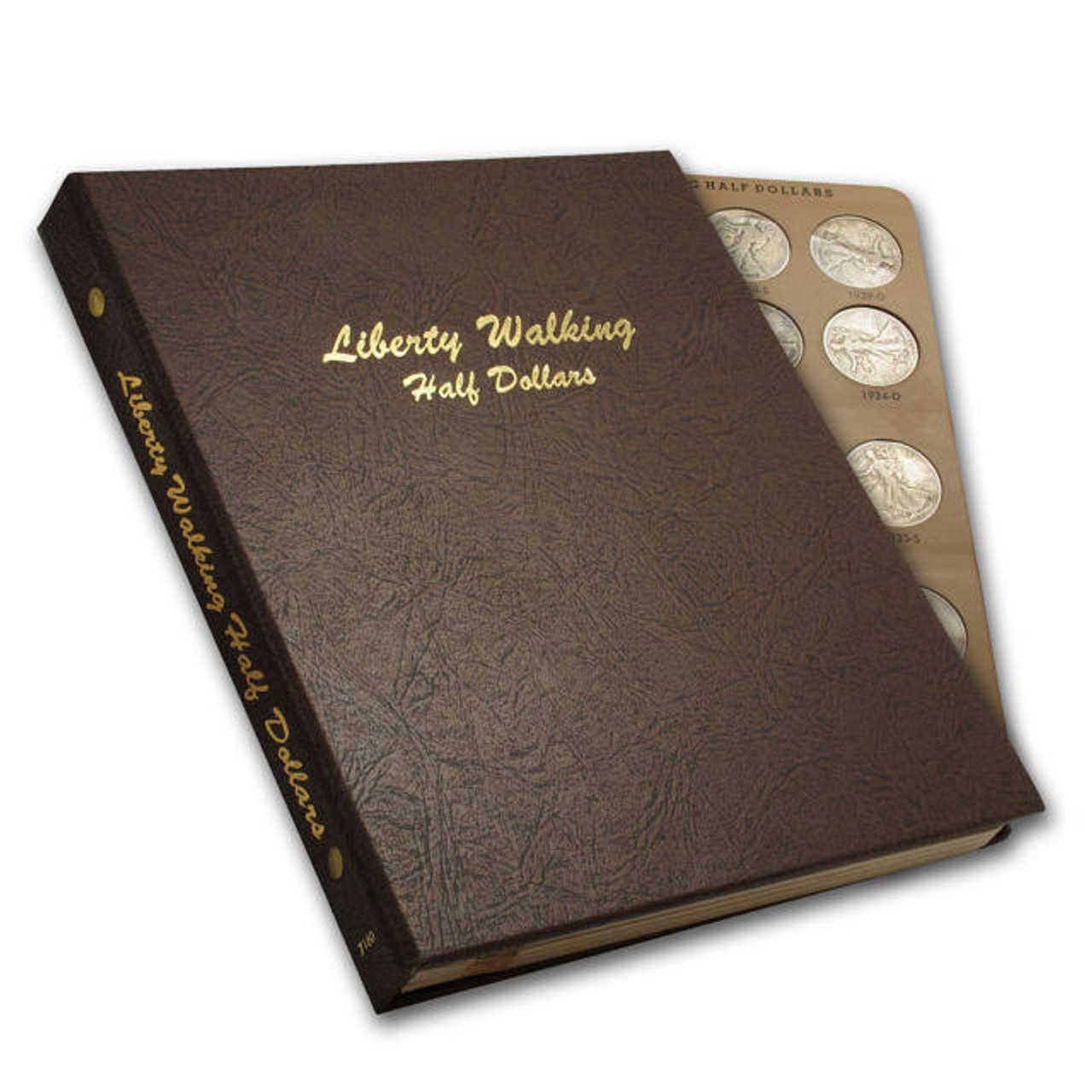 USA Half Dollar 1916-1947 Walking Liberty Complete Set-Dansco Coin Album  (B)