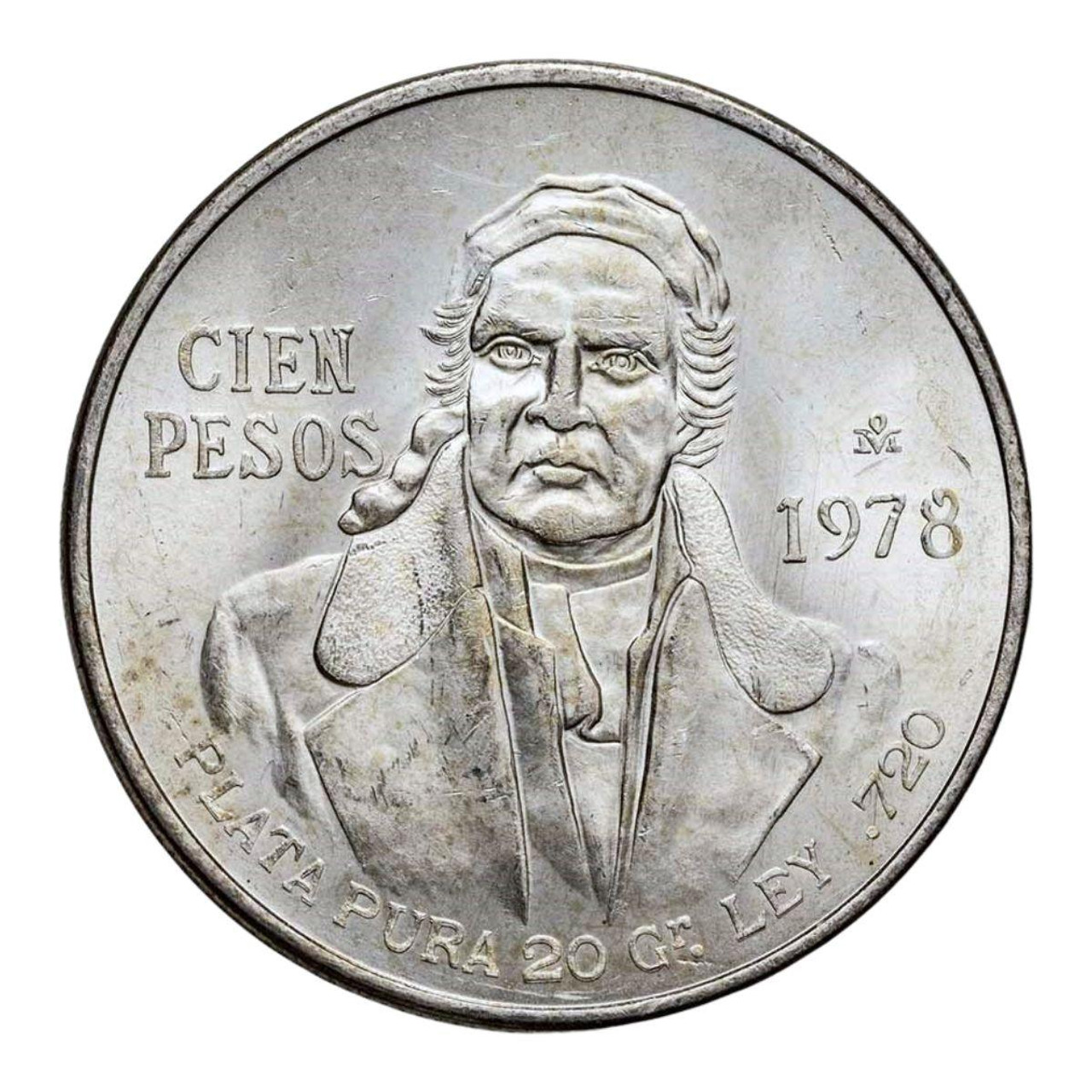 1978 Mexico Silver 100 Pesos Brilliant Uncirculated