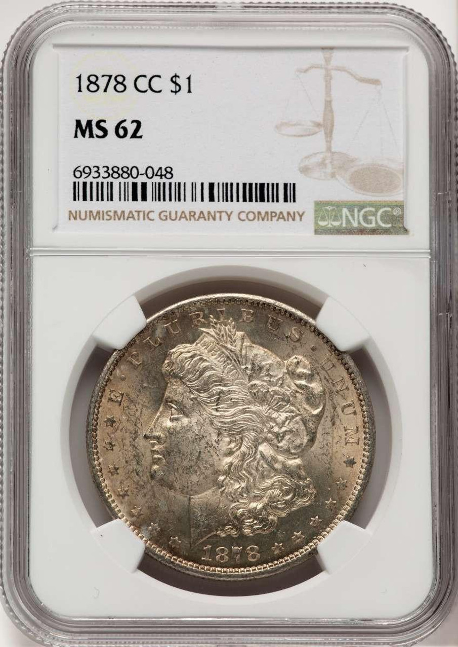 Bullionshark 1878-CC S$1 Morgan Silver Dollar Coin NGC MS62 - HAT777581076 