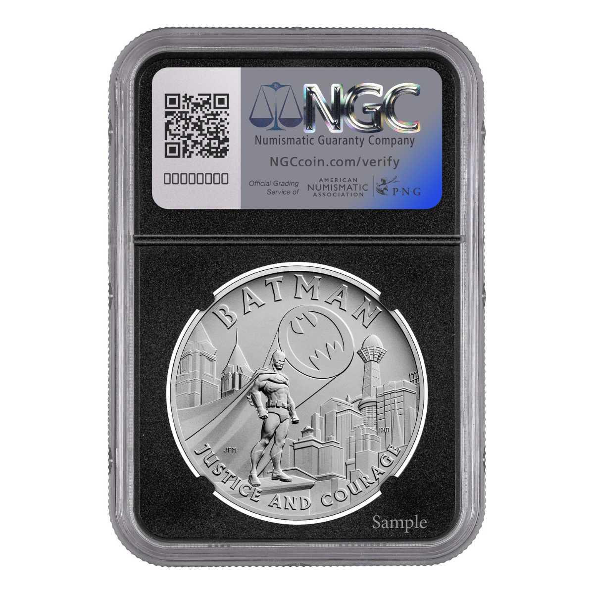 2025 1 oz DC Comics Silver Medal Batman NGC MS70 Black Label w/Box