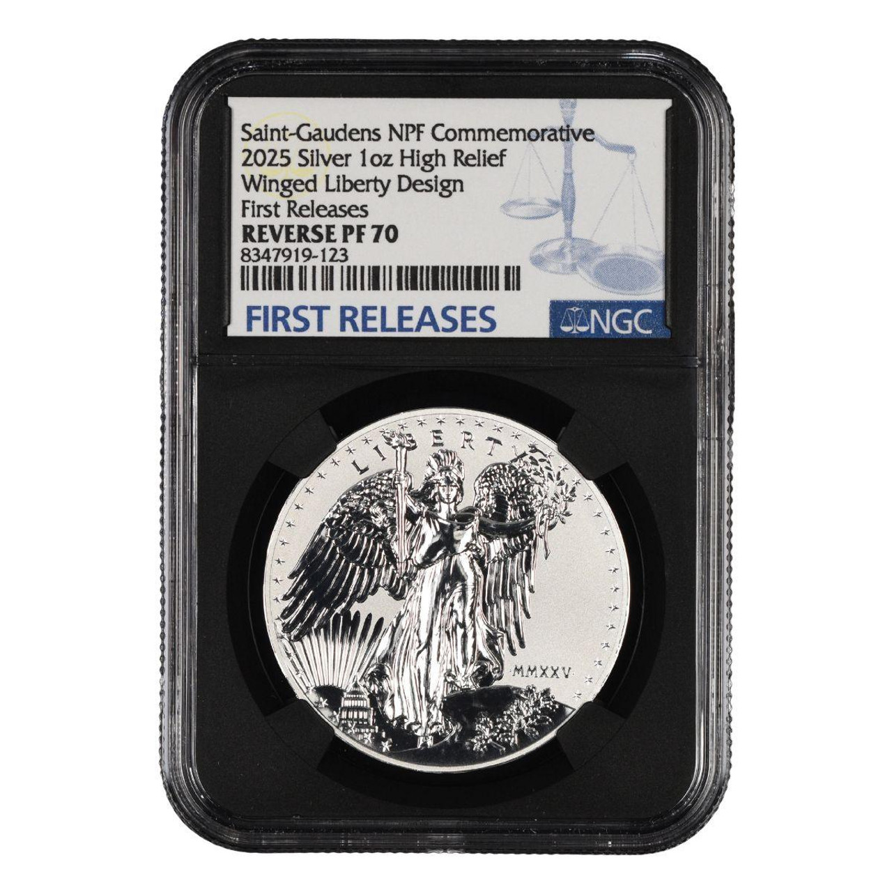 2025 NPF 1oz Silver Saint Gaudens Winged Liberty High Relief