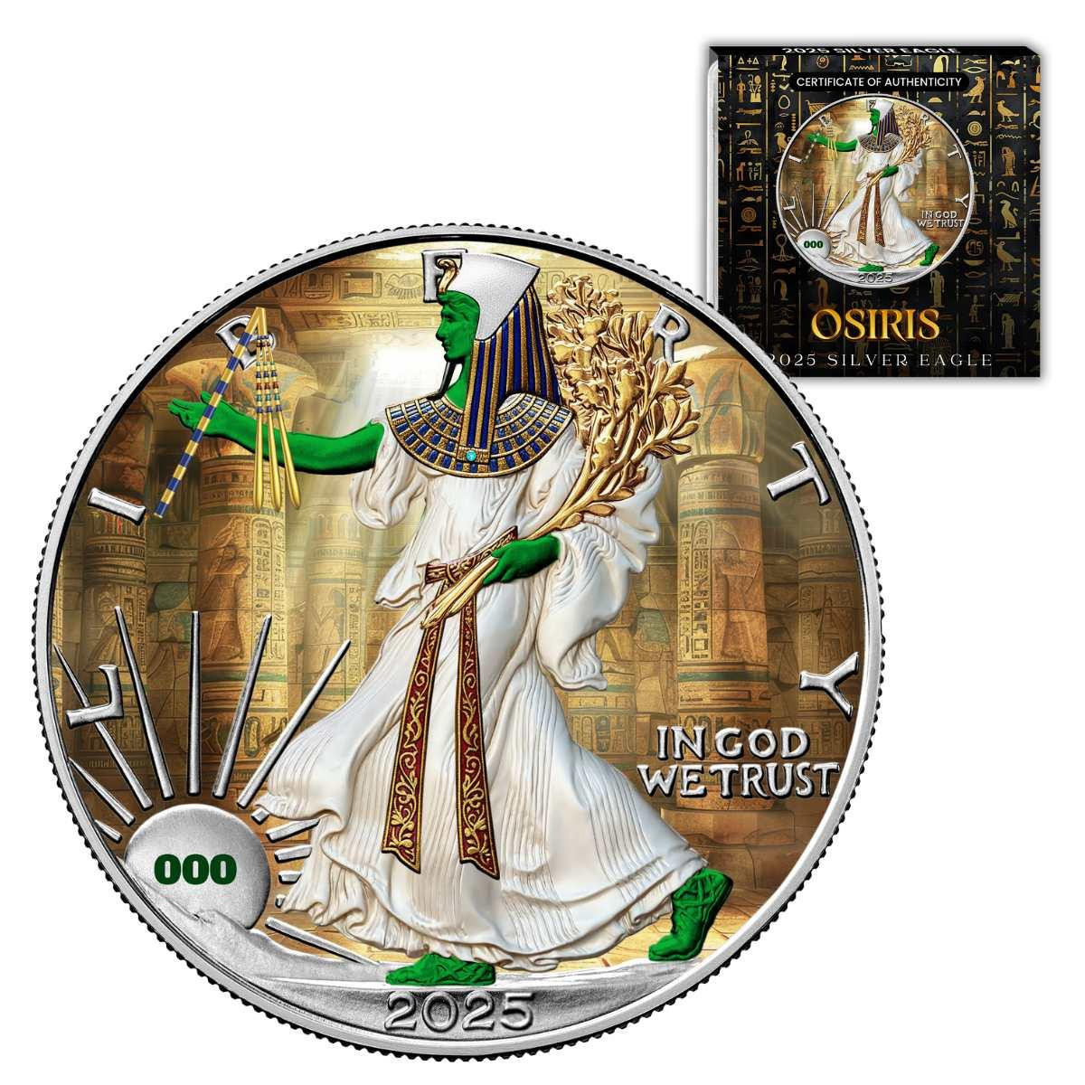 2025 Silver Eagle - Chromatics Ancient Egypt Series – Osiris 
