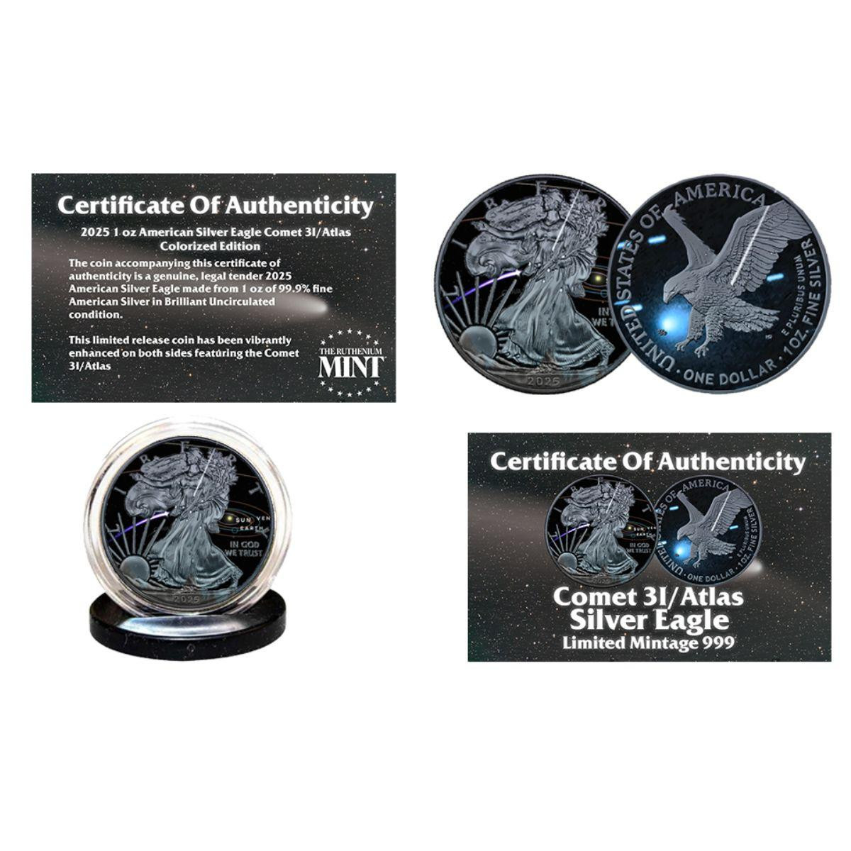 2025 1 oz Silver Eagle - Comet 3I/ATLAS - Limited Edition 1 of 999