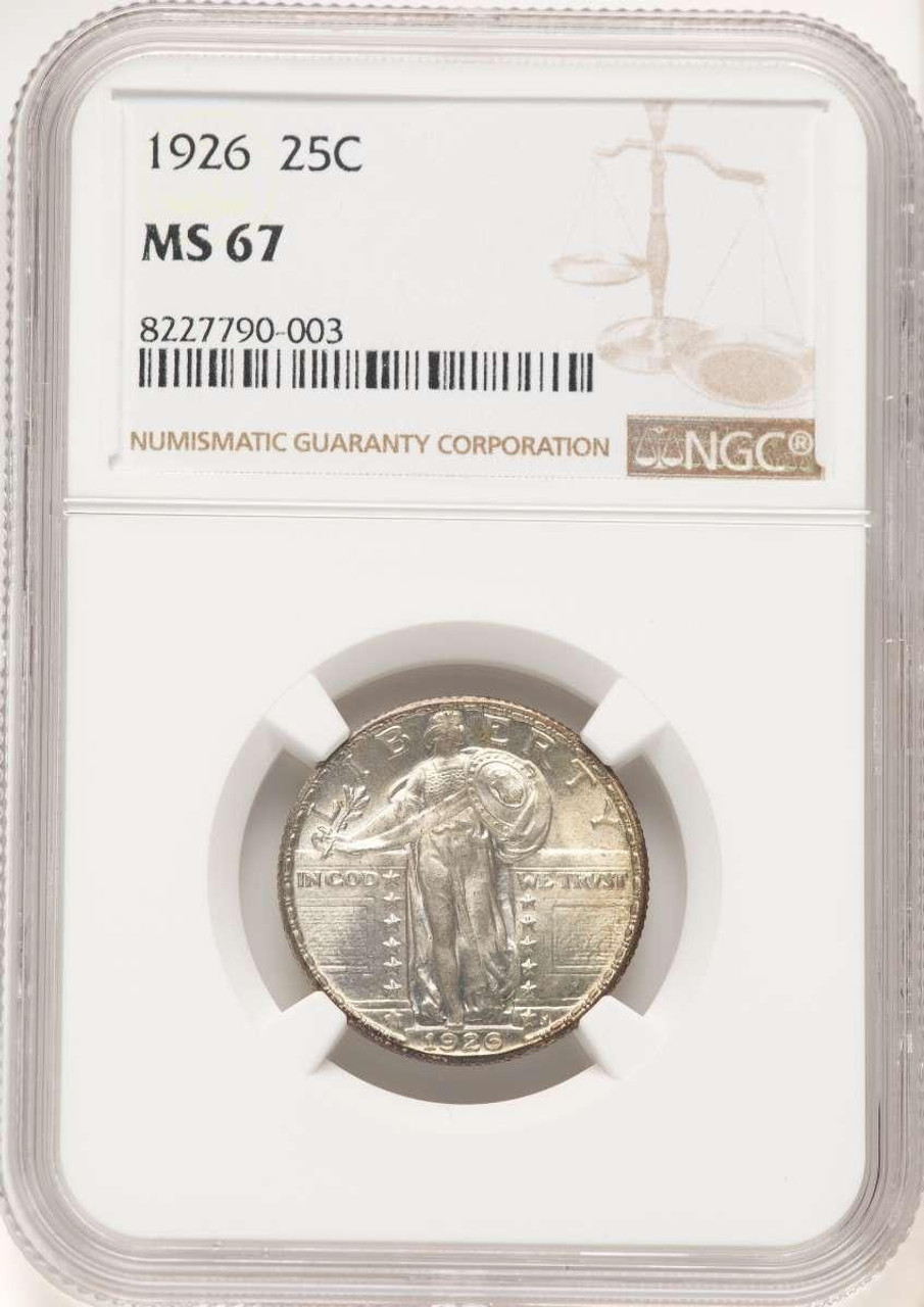Bullionshark 1926 25C Standing Liberty Quarter Coin NGC MS67 - HAT782132007  Bullionshark 1926 25C Standing Liberty Quarter Coin NGC MS67 - HAT782132007