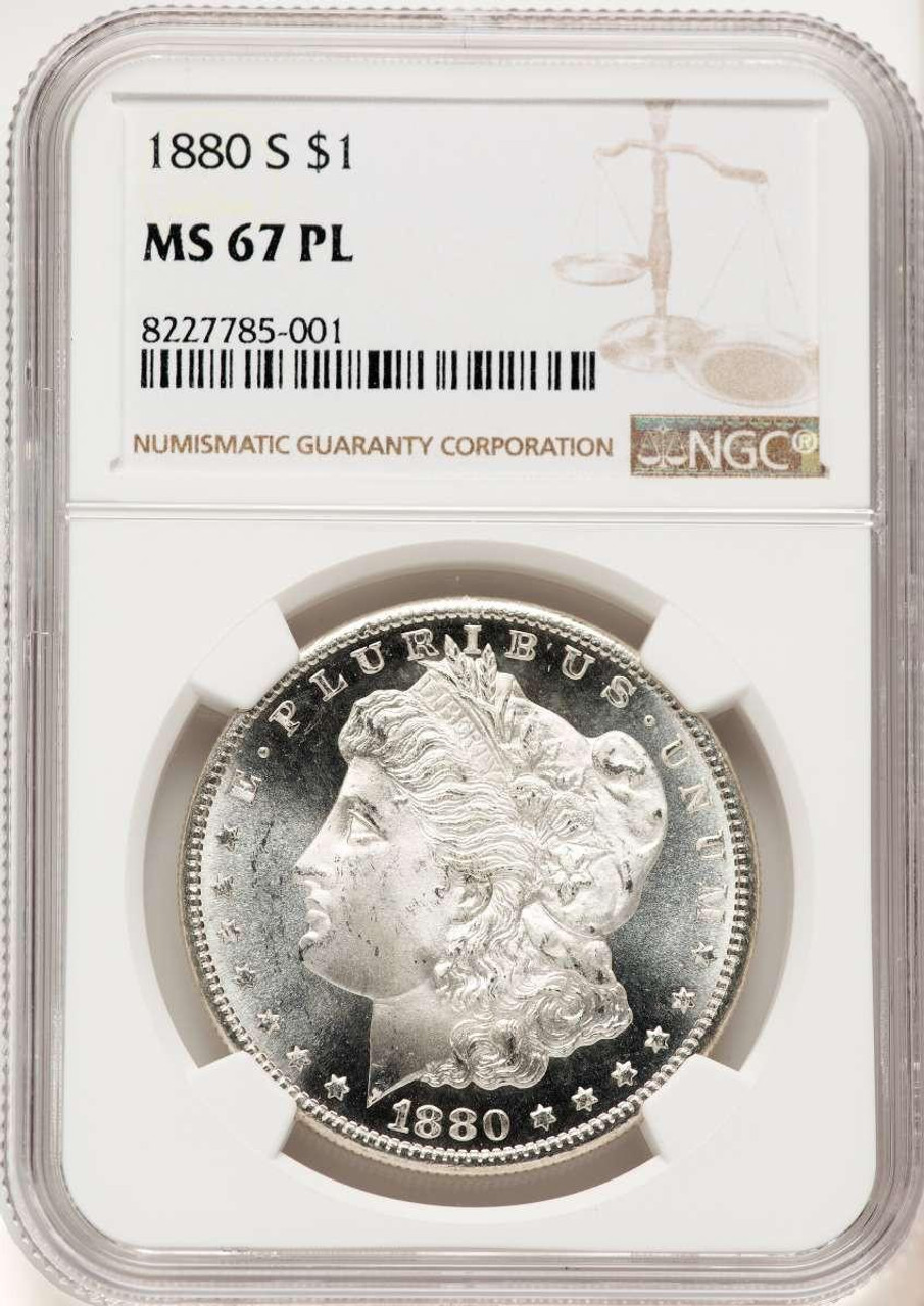 Bullionshark 1880-S S$1 Morgan Silver Dollar Coin NGC MS67 - HAT782132019  Bullionshark 1880-S S$1 Morgan Silver Dollar Coin NGC MS67 - HAT782132019