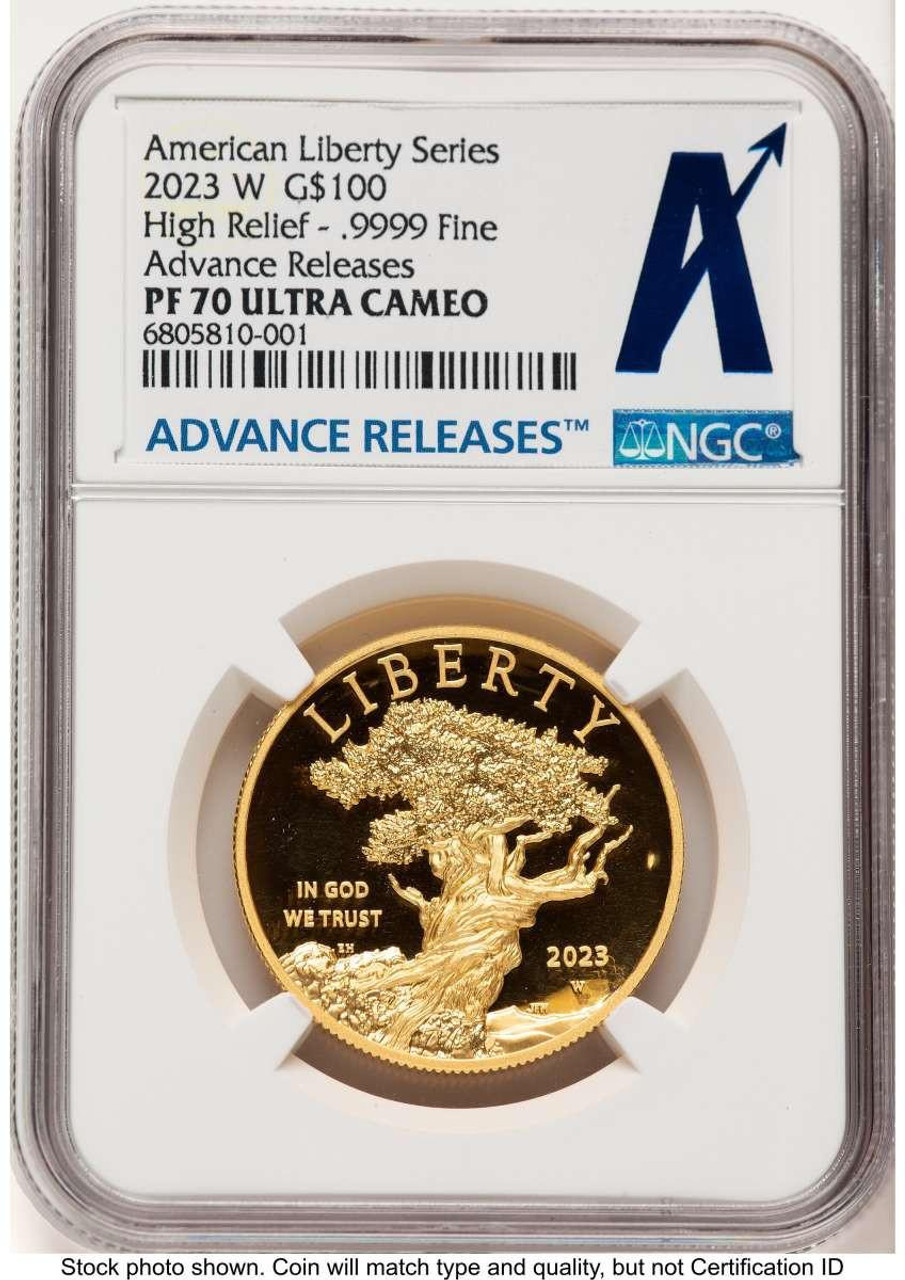 Bullionshark 2023-W $100 Gold High Relief Coin NGC MS70 UCAM    American Liberty - HAT781839001  Bullionshark 2023-W $100 Gold High Relief Coin NGC MS70 UCAM    American Liberty - HAT781839001