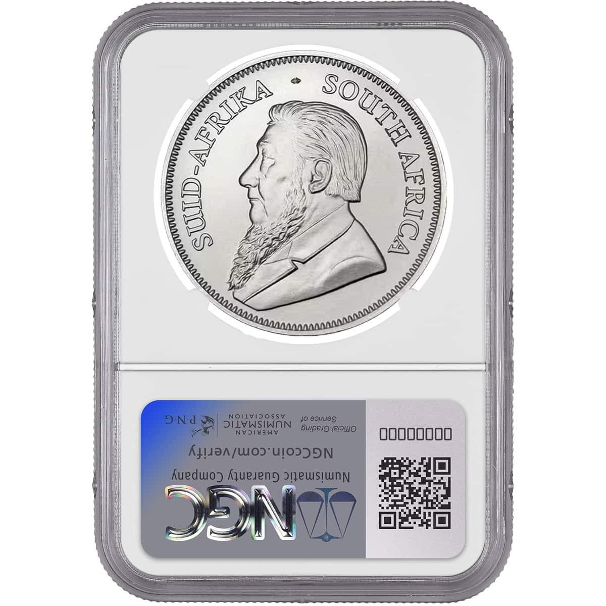 2021 South Africa Silver Krugerrand – NGC MS70 First Day of Issue