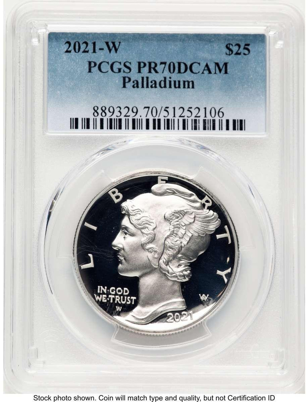 Bullionshark 2021-W $25 Palladium Eagle Coin PCGS PR70 - HAT774177001  Bullionshark 2021-W $25 Palladium Eagle Coin PCGS PR70 - HAT774177001