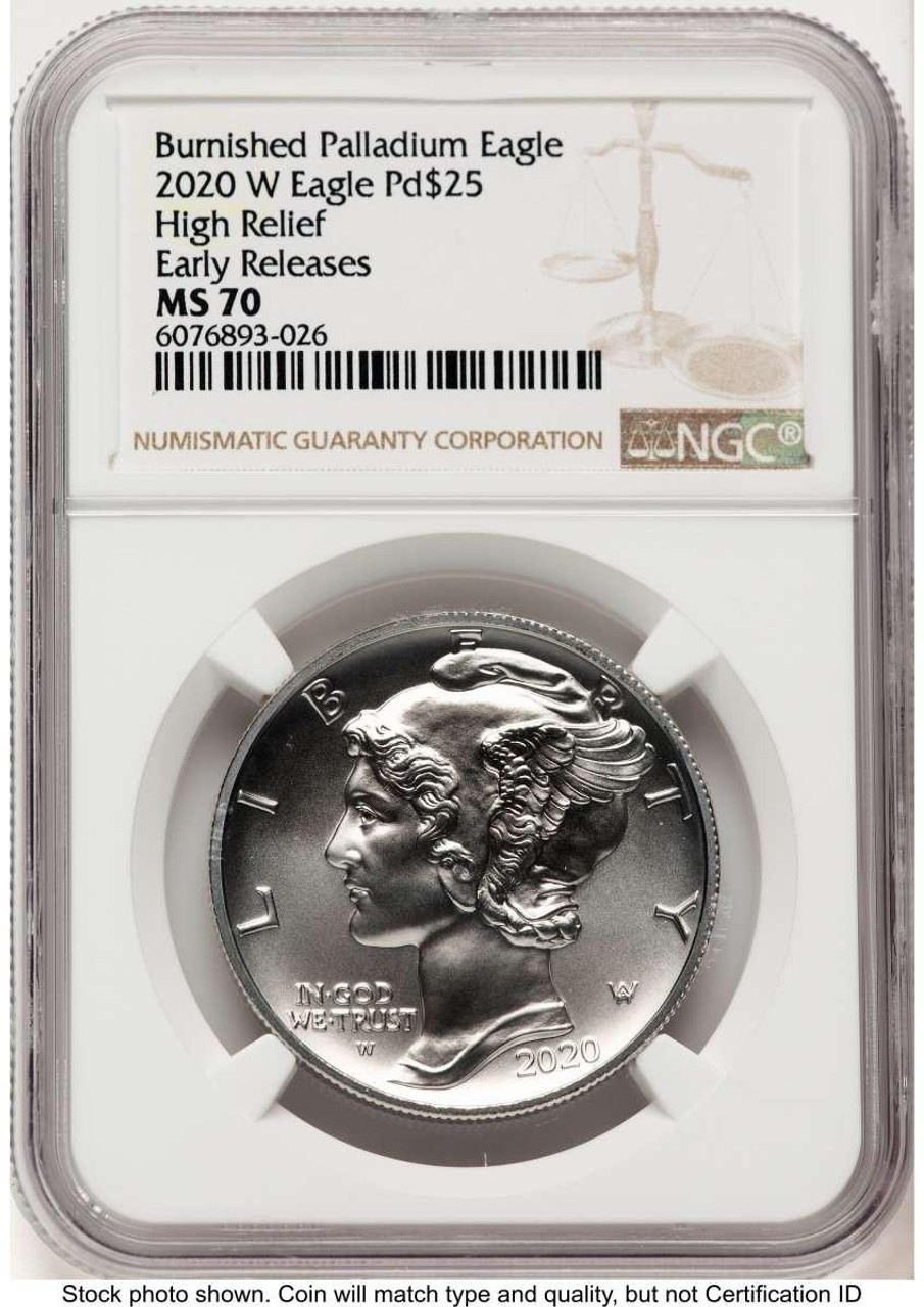 Bullionshark 2020-W $25 Palladium Eagle Coin NGC MS70 - HAT777223049  Bullionshark 2020-W $25 Palladium Eagle Coin NGC MS70 - HAT777223049