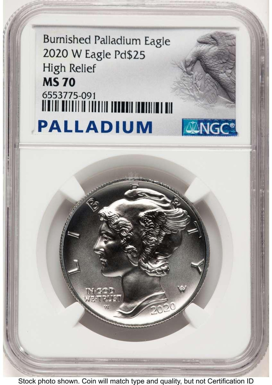Bullionshark 2020-W $25 Palladium Eagle Coin NGC MS70 - HAT777223064  Bullionshark 2020-W $25 Palladium Eagle Coin NGC MS70 - HAT777223064