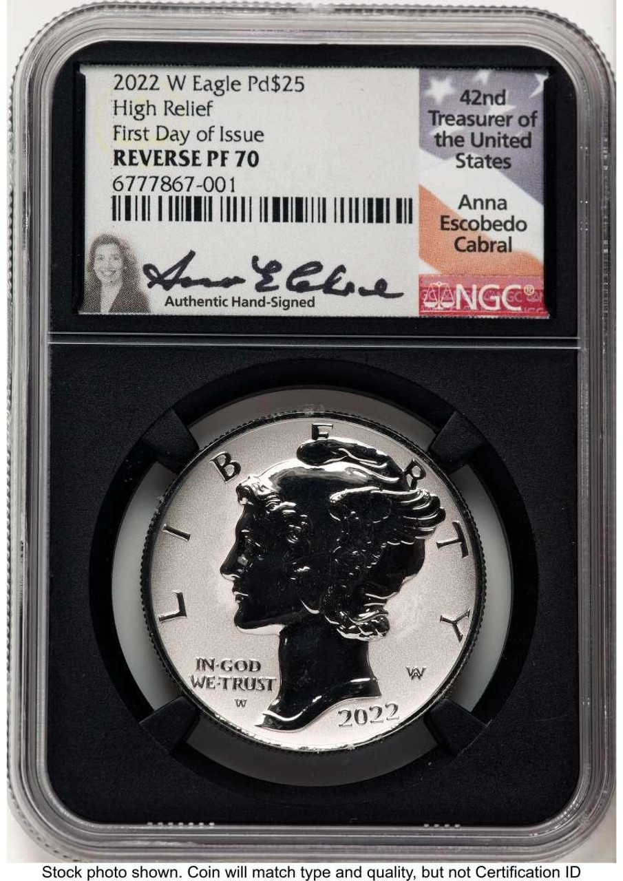 Bullionshark 2022-W $25 Reverse Proof Palladium Eagle Coin NGC PF70 - HAT780541013  Bullionshark 2022-W $25 Reverse Proof Palladium Eagle Coin NGC PF70 - HAT780541013