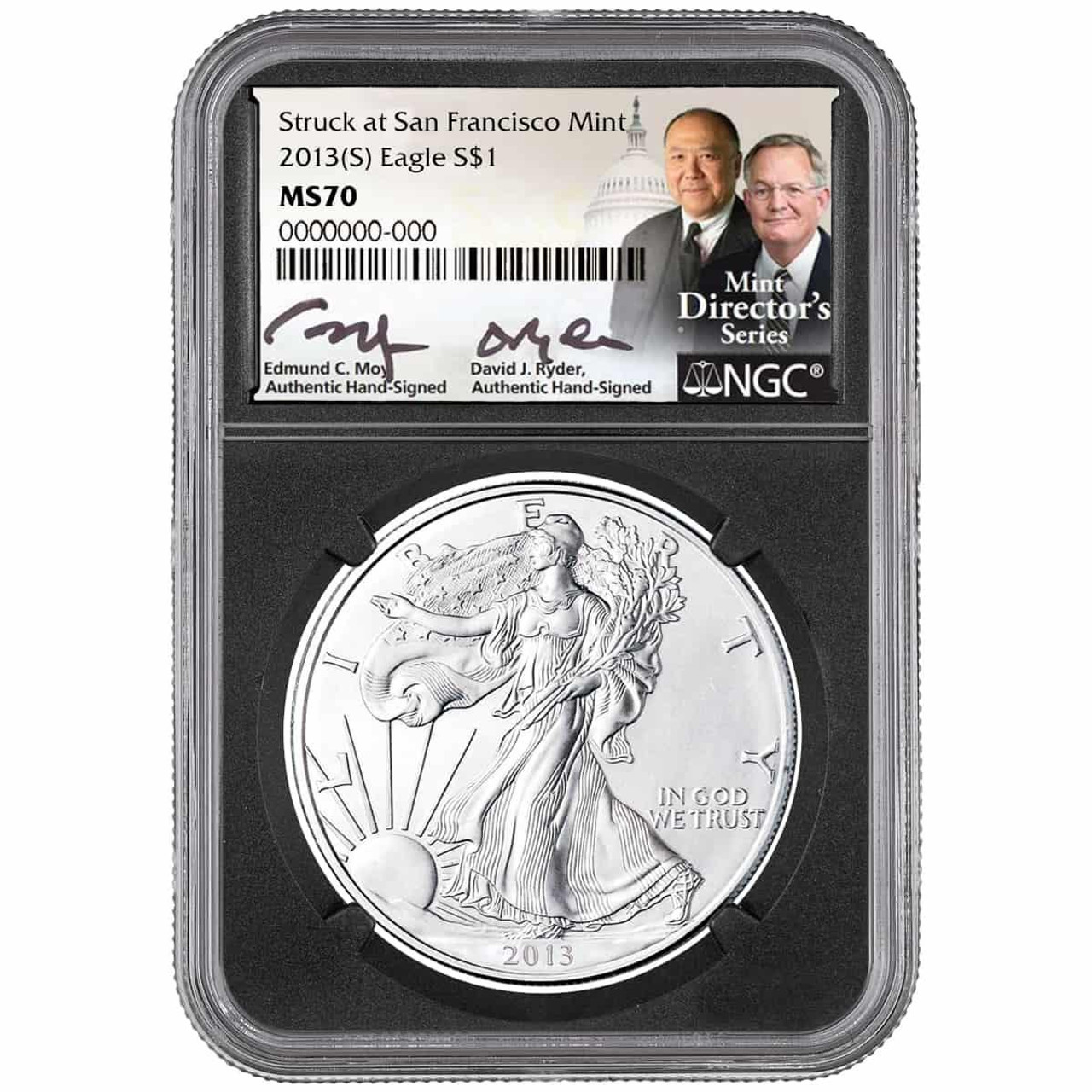 2013 (S) American Silver Eagle NGC MS70 Mint Director's Series