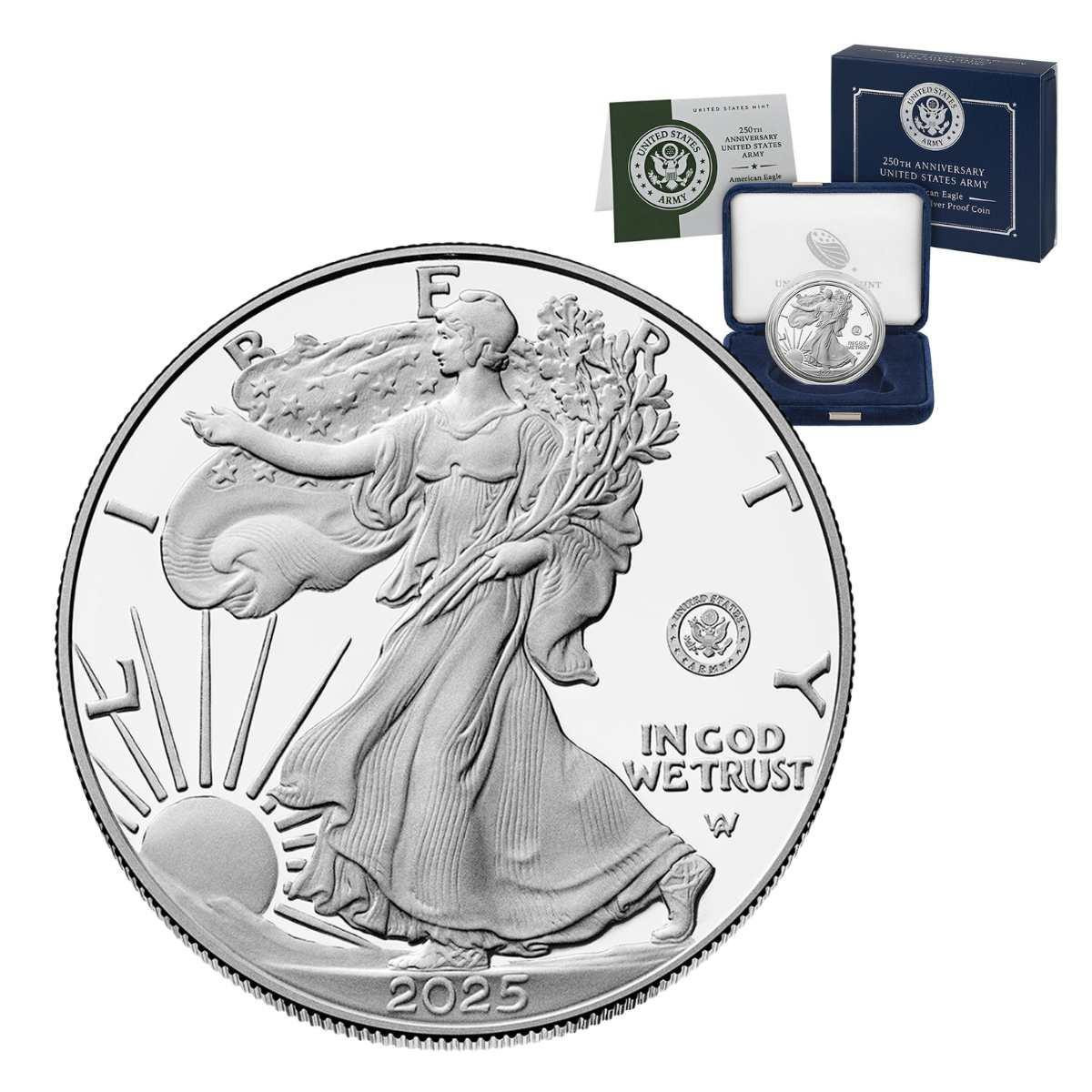 2025 Army Privy American Eagle - 1 oz Silver Proof Coin w/ OGP Box