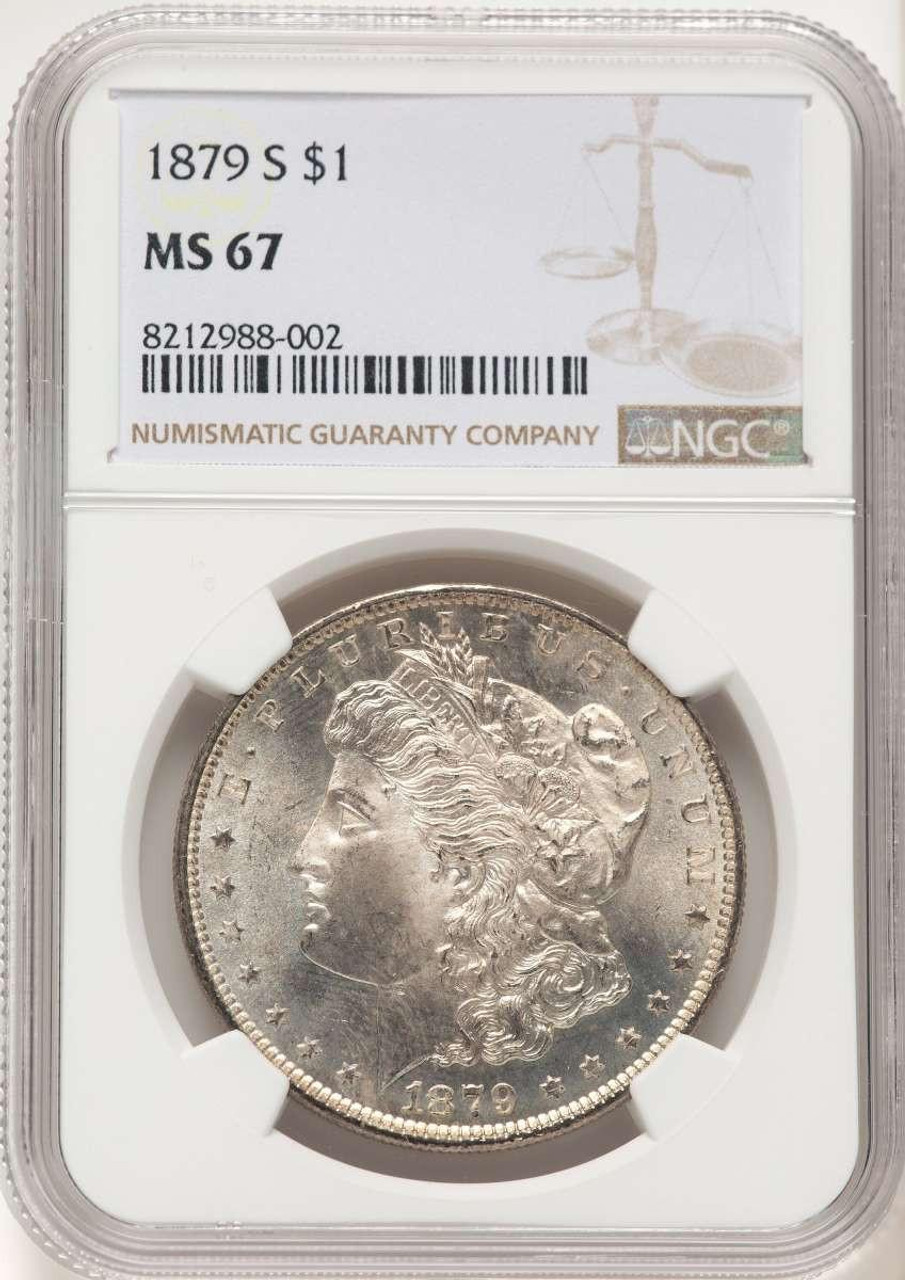 Bullionshark 1879-S S$1 Morgan Silver Dollar Coin NGC MS67 - HAT782214021 