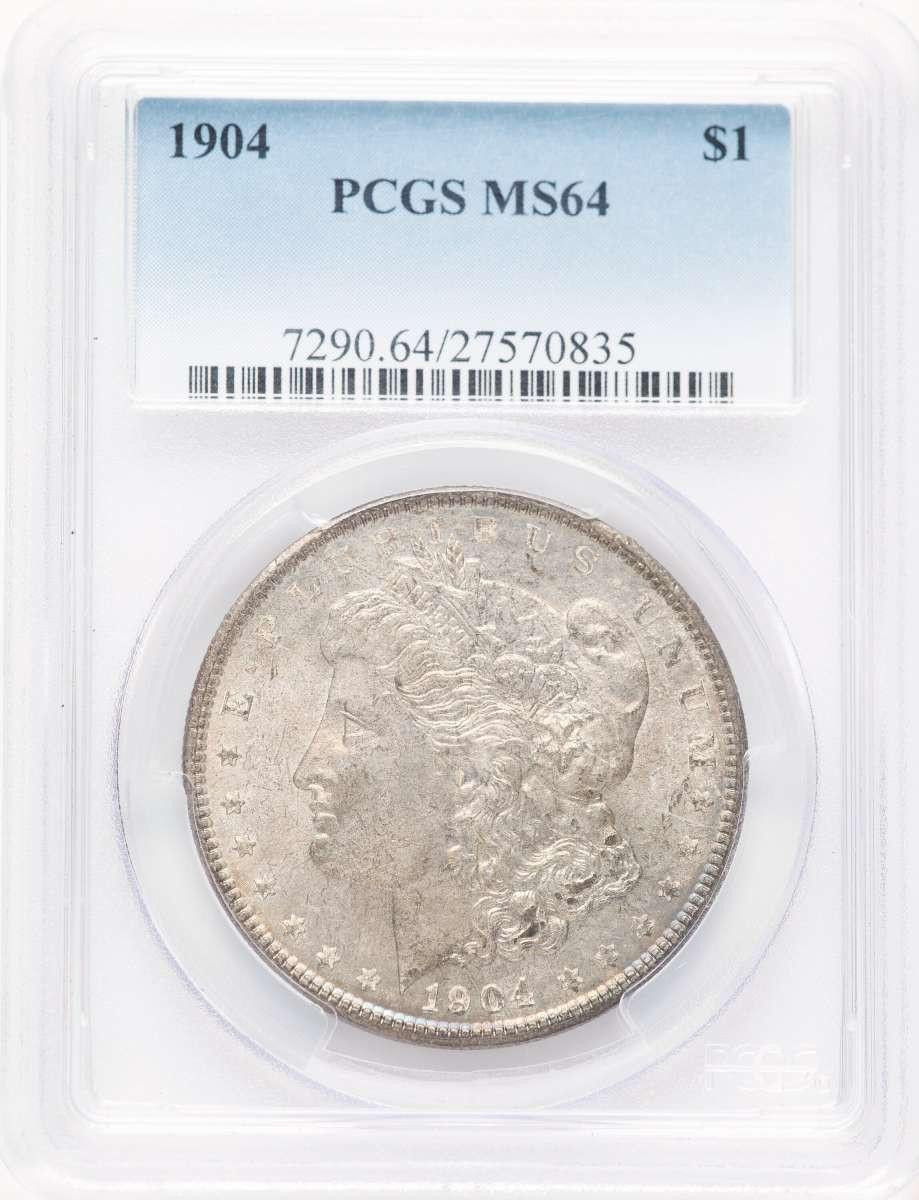 Bullionshark 1904 S$1 Morgan Silver Dollar Coin PCGS MS64 - HAT781313014 