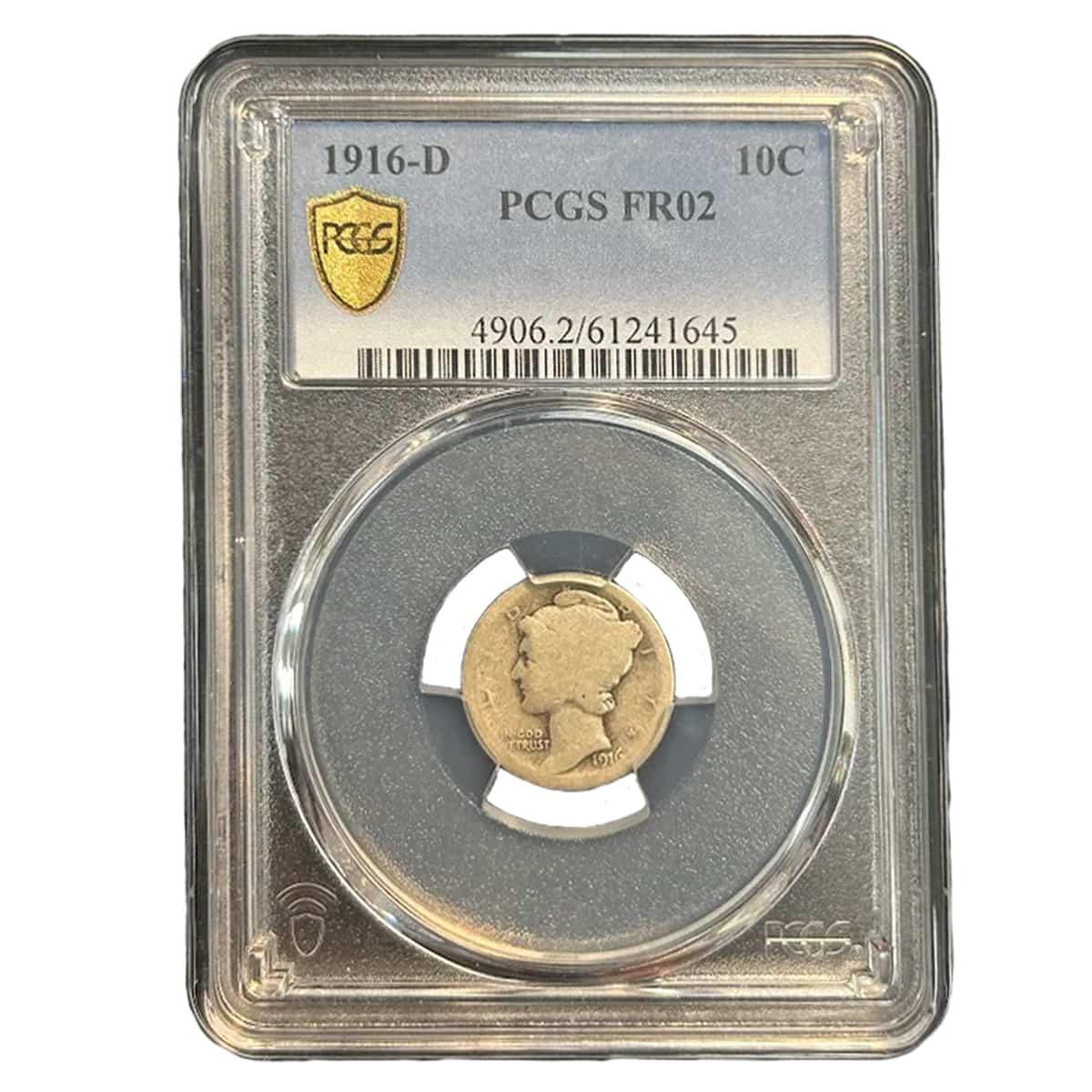  1916-D Mercury Dime PCGS FR02 