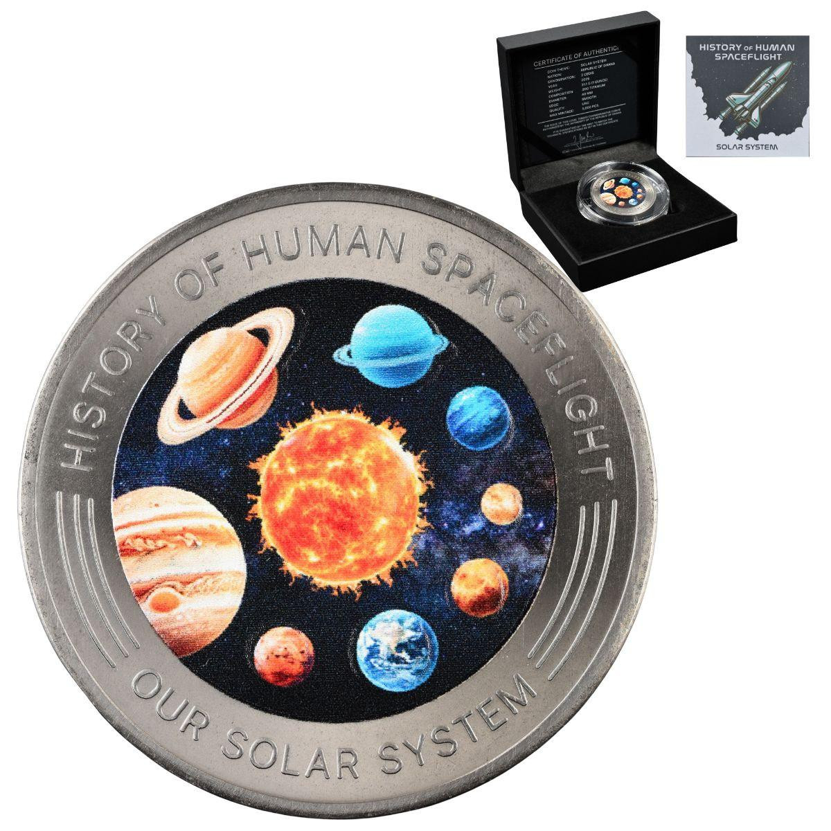  2025 Ghana Solar System 1 oz Titanium Coin 