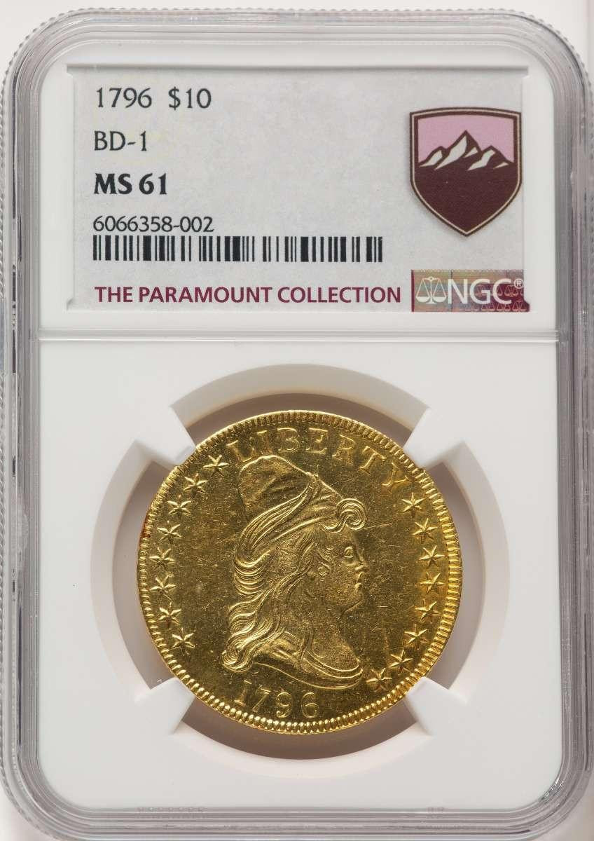 Bullionshark 1796 $10 Early Eagle Coin NGC MS61 - HAT910587003 