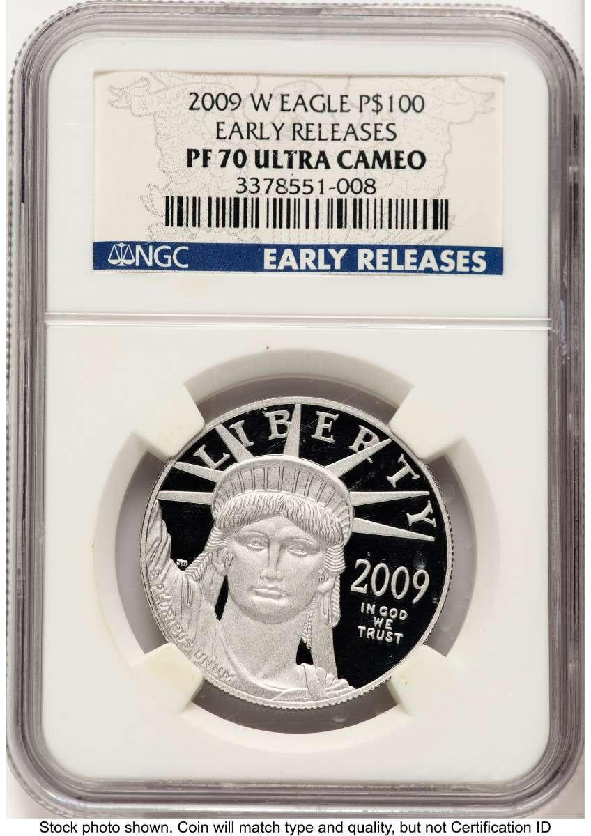 Bullionshark 2009-W $100 Proof Modern Bullion Coin NGC PF70   One-Ounce Platinum Eagle - First Strike - HAT783268006 