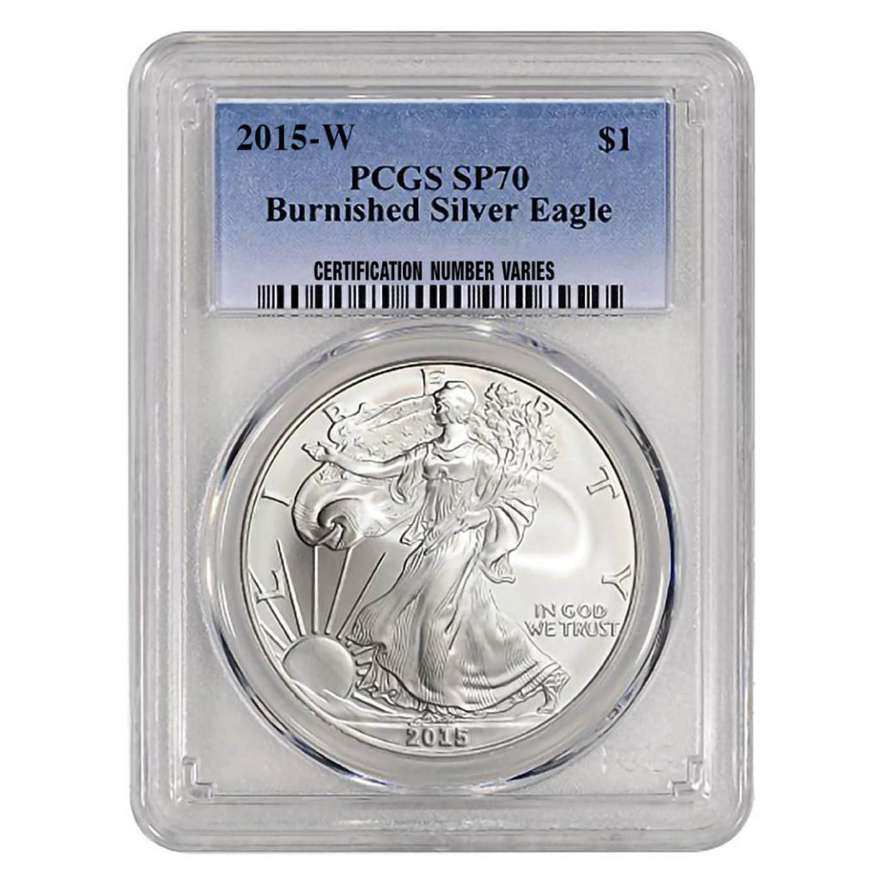 2015-W Burnished Silver Eagle PCGS SP70