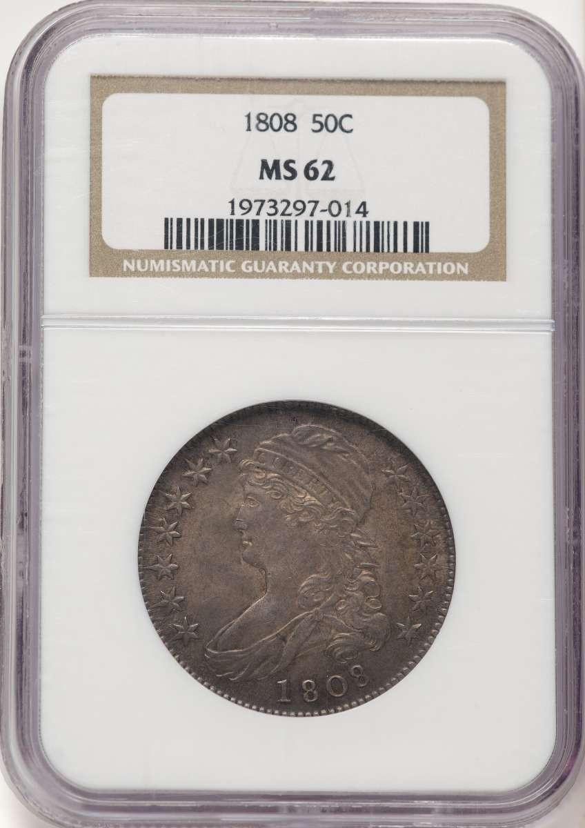 Bullionshark 1808 50C Bust Half Dollar Coin NGC MS62 - HAT783786002 