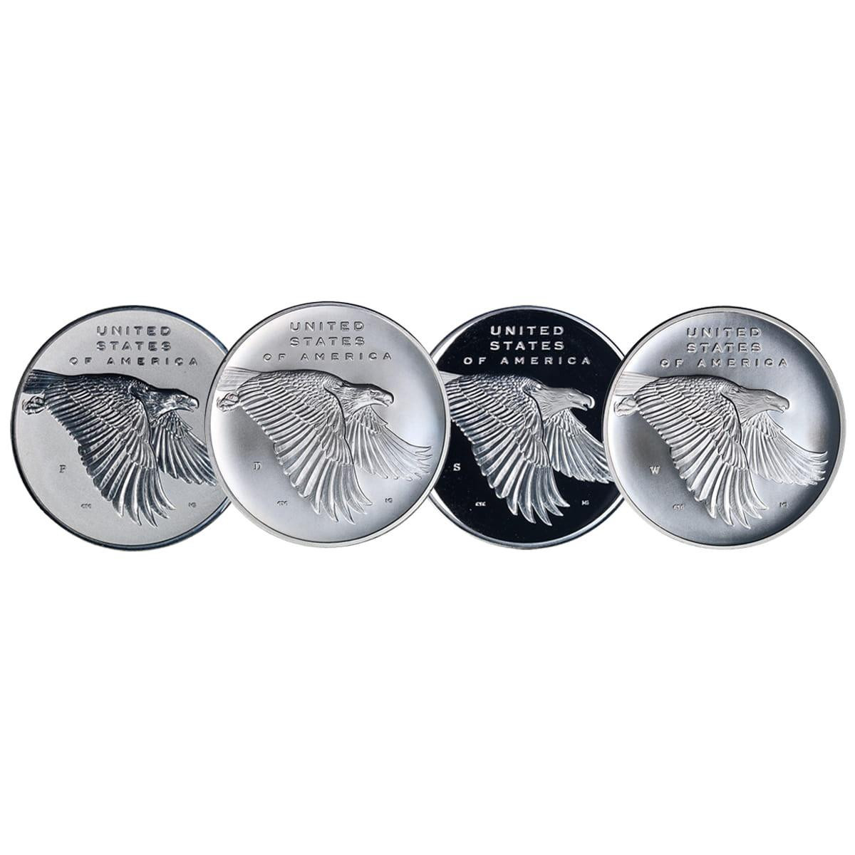 2017 4 oz American Liberty 225th Anniversary Silver Four-Medal Set OGP