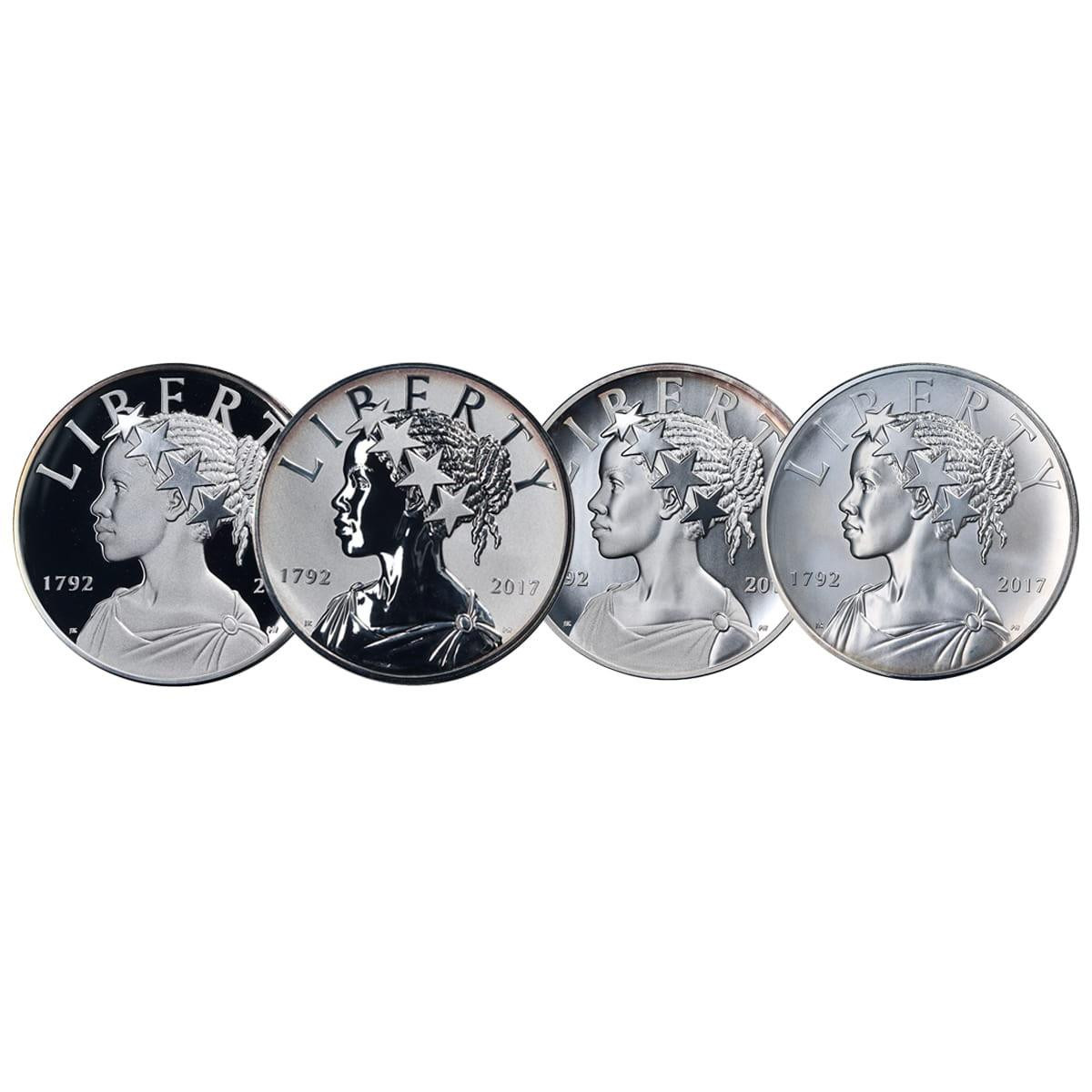 2017 4 oz American Liberty 225th Anniversary Silver Four-Medal Set OGP
