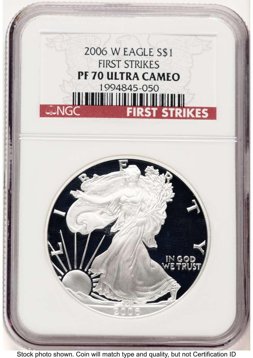 Bullionshark 2006-W S$1 Proof American Silver Eagle Coin NGC PF70 UCAM - First Strike - HAT521655210 