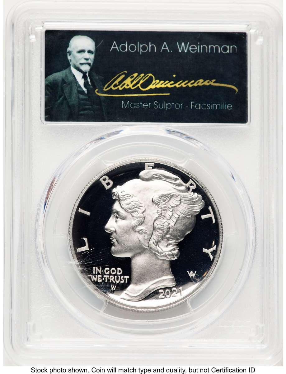 2021-W $25 Palladium Eagle Coin PCGS PR70 - First Strike coin front image