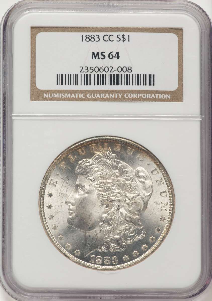 1883-CC S$1 Morgan Silver Dollar Coin NGC MS64 coin front image