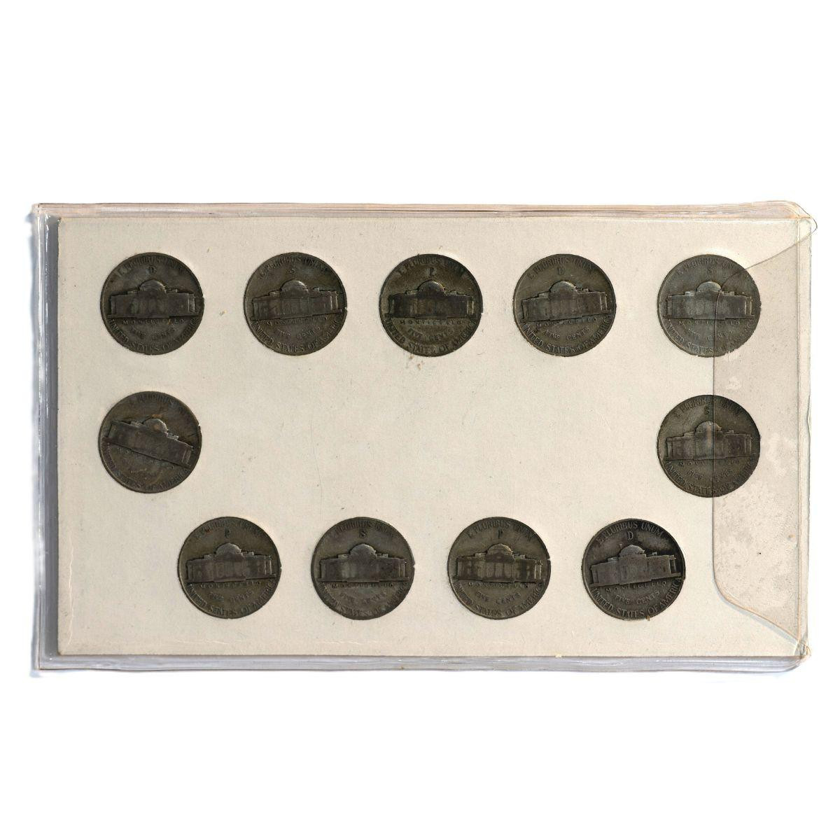 United States Wartime Silver Nickels Complete Set (1942–1945
