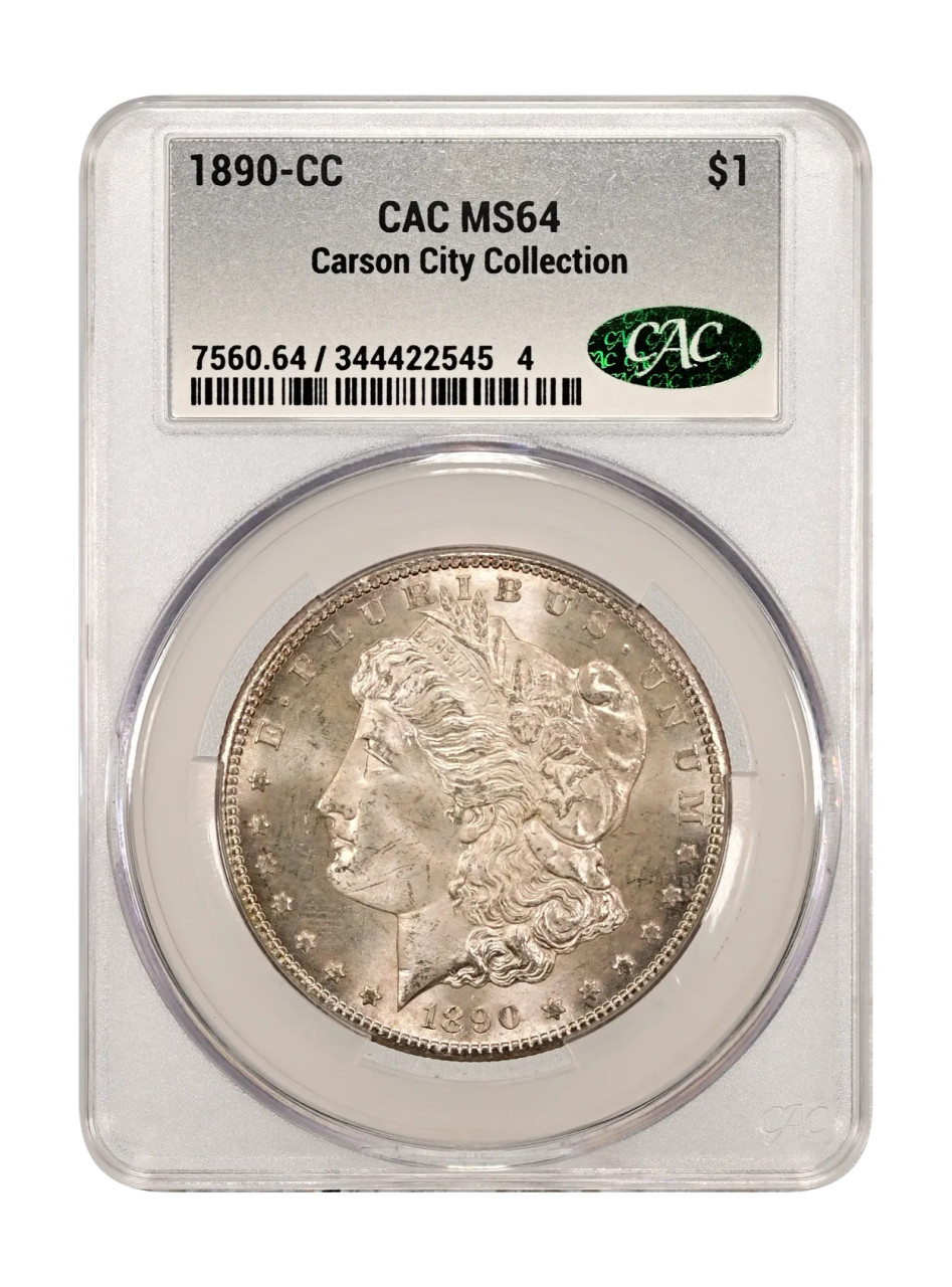 1890-CC Morgan Dollar CACG MS64 Carson City Collection