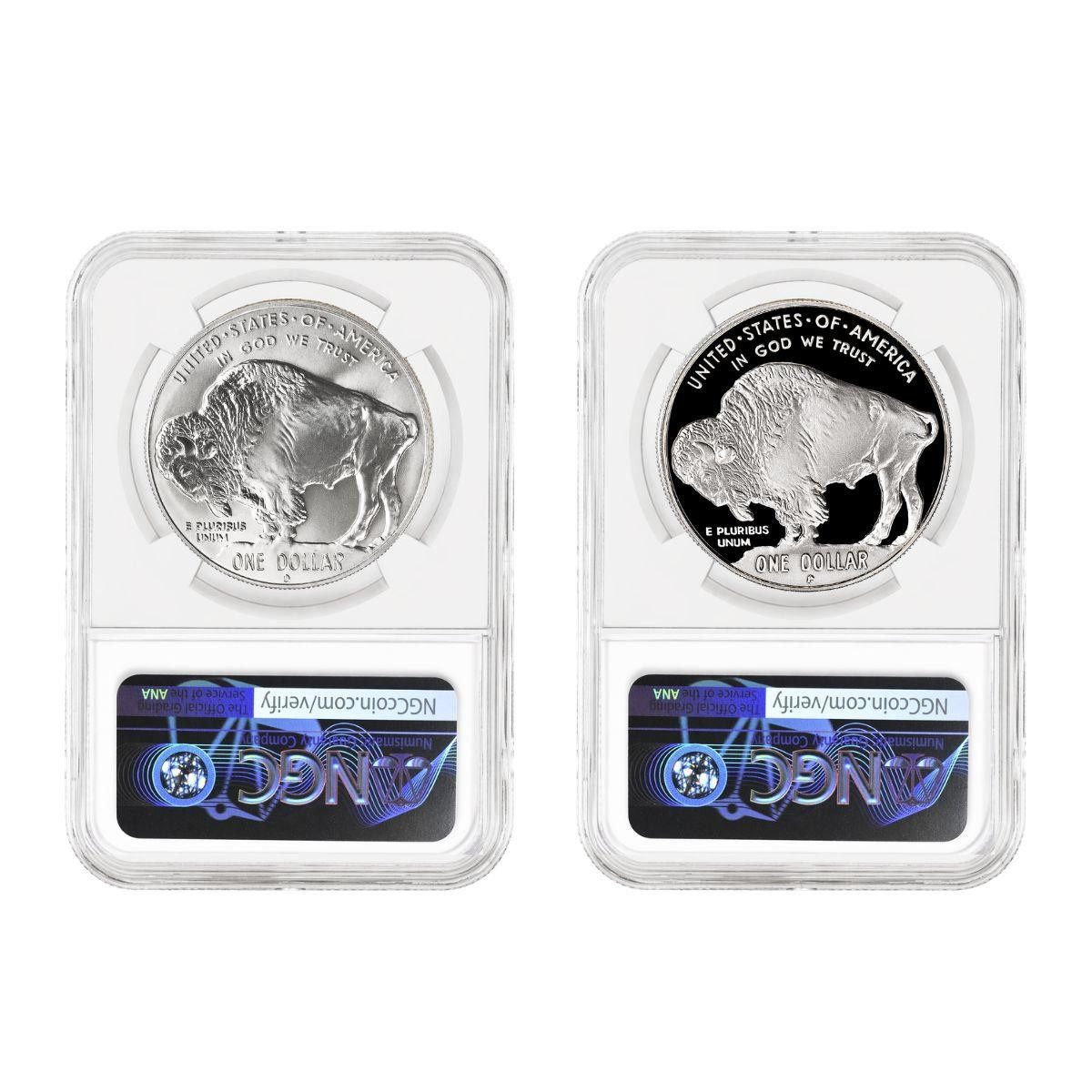 2001 P/D Silver Buffalo NGC MS/PF 69 - The Only Silver Buffaloes