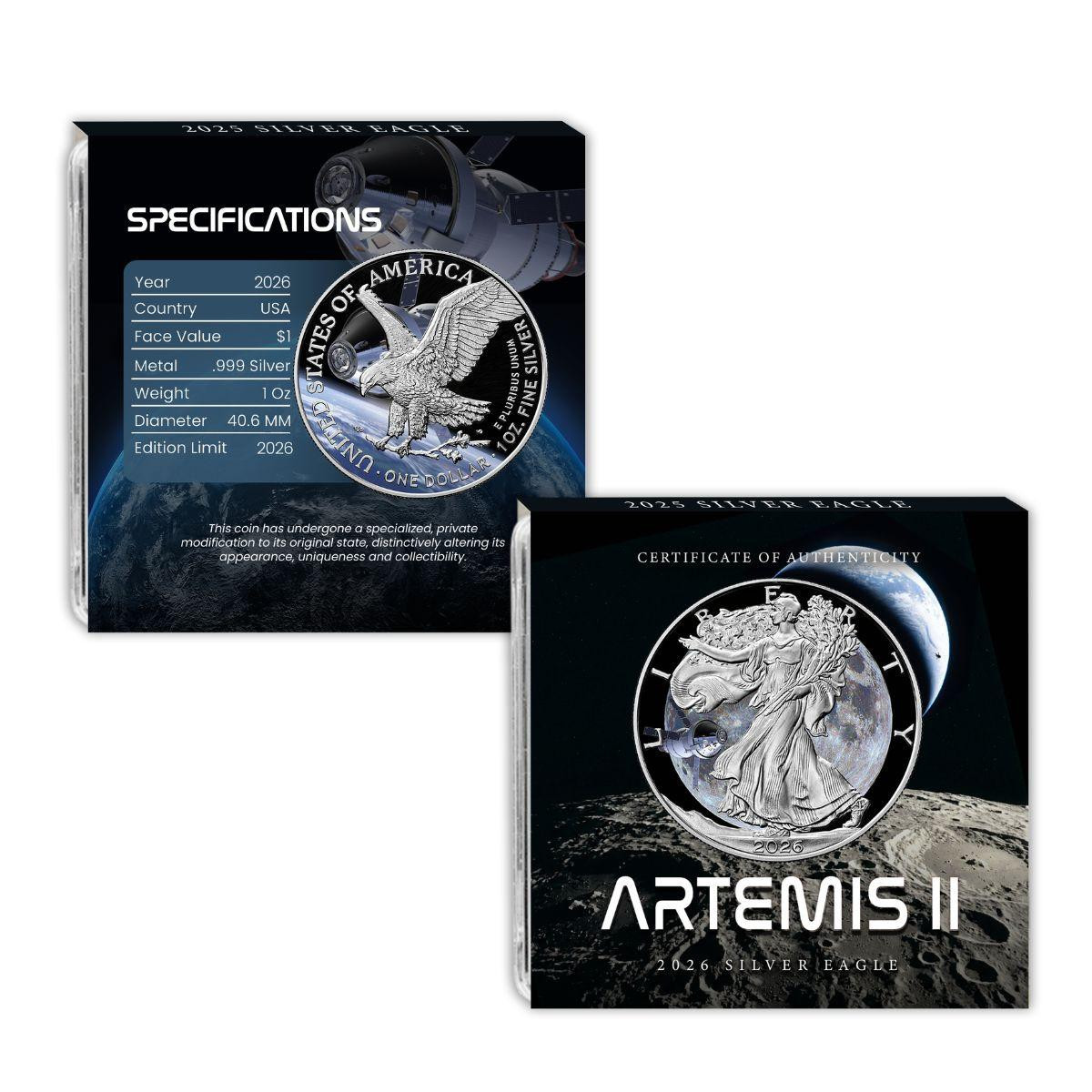 2026 Silver Eagle Artemis II Edition - Bullion Shark