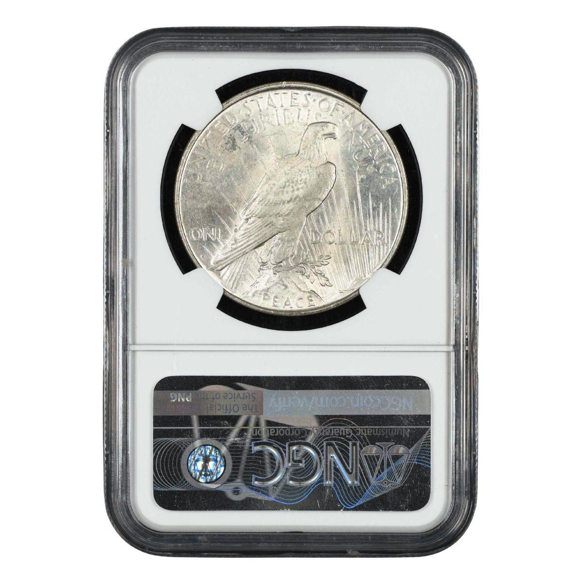 1923-D $1 Peace Silver Dollar NGC/PCGS MS62