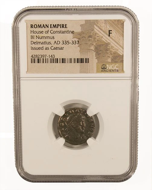 Roman AE of Delmatius (AD 335-337) NGC (F)