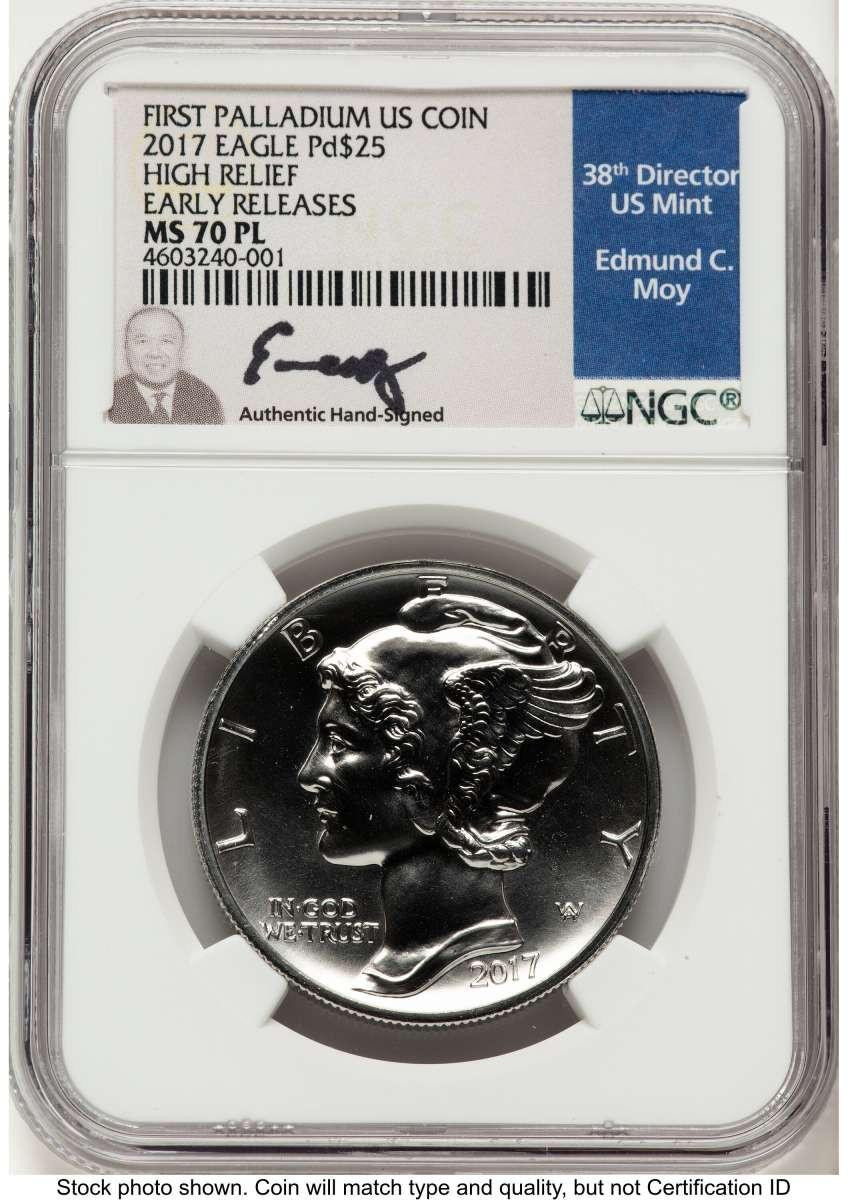 Bullionshark 2017 $25 Palladium Eagle Coin NGC MS70 - HAT787778005 