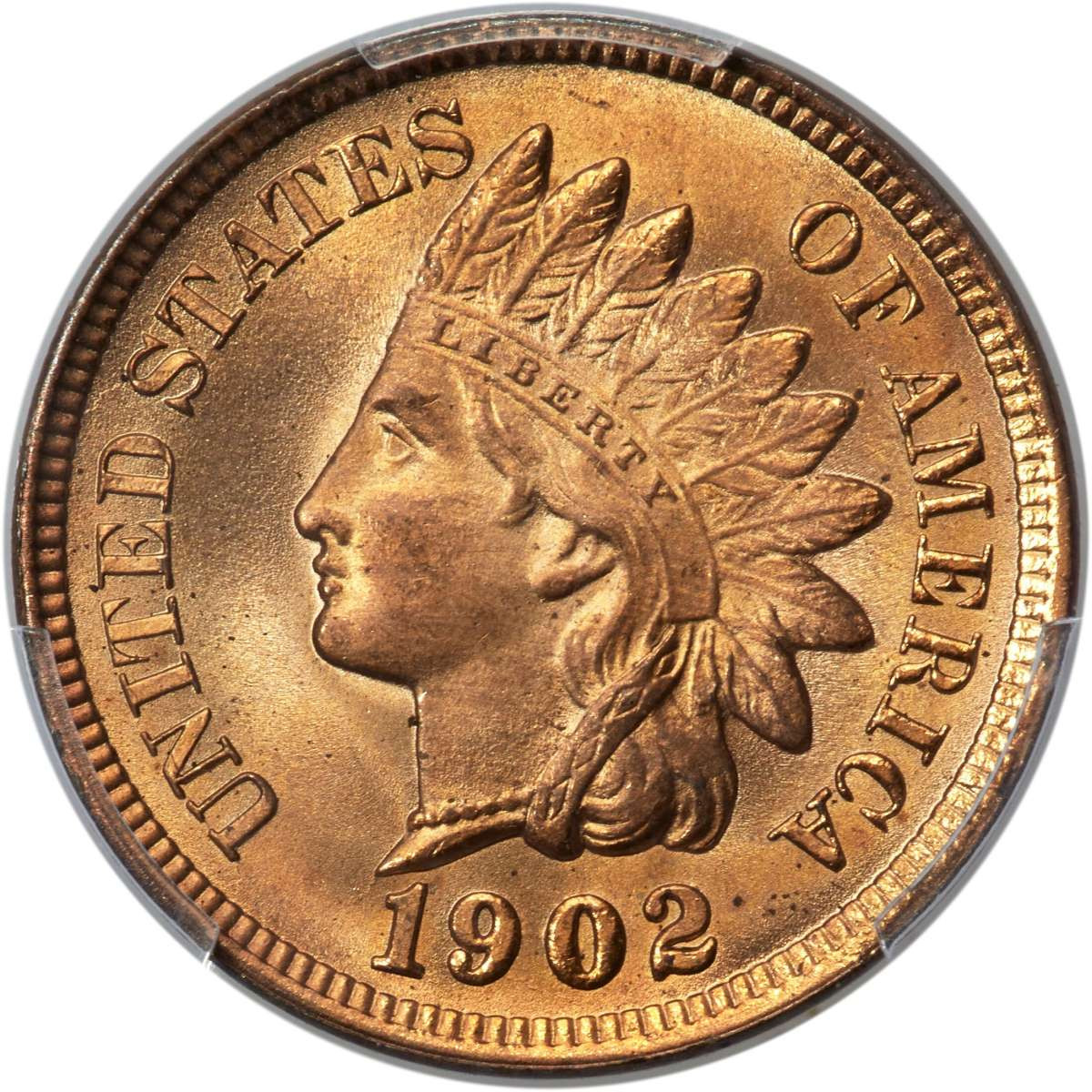 1902 1C Indian Head Cent Coin PCGS MS67     RD coin front image