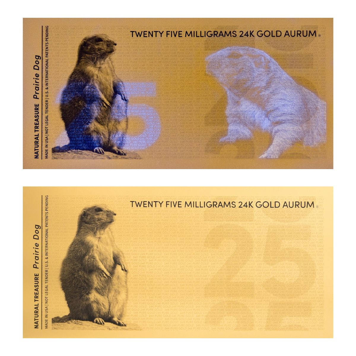 Prairie Dog 25mg 24K Gold Note – Natural Treasures Series