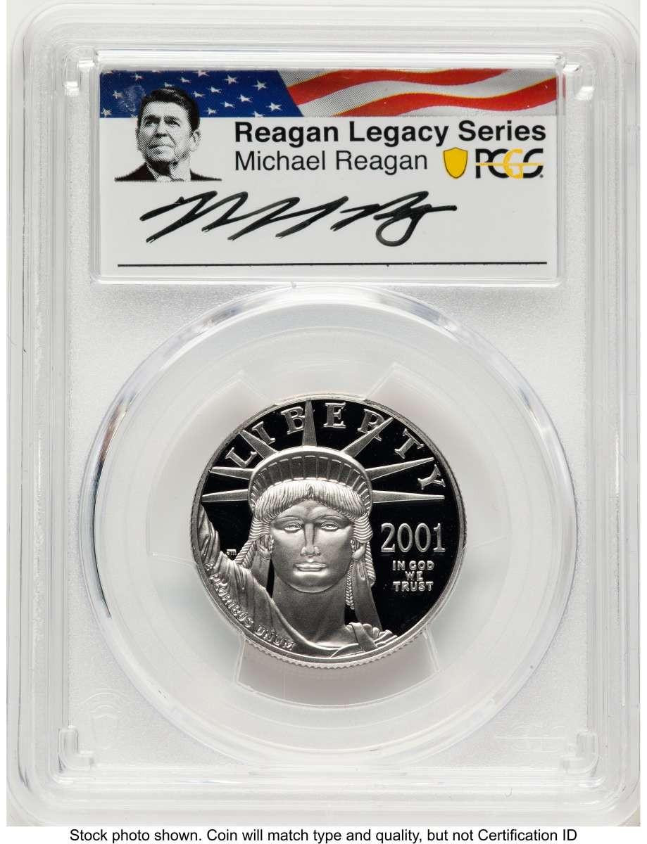 Bullionshark 2001-W $50 Proof 1/2 oz Platinum Eagle Coin PCGS PR70 DCAM - HAT508009034 