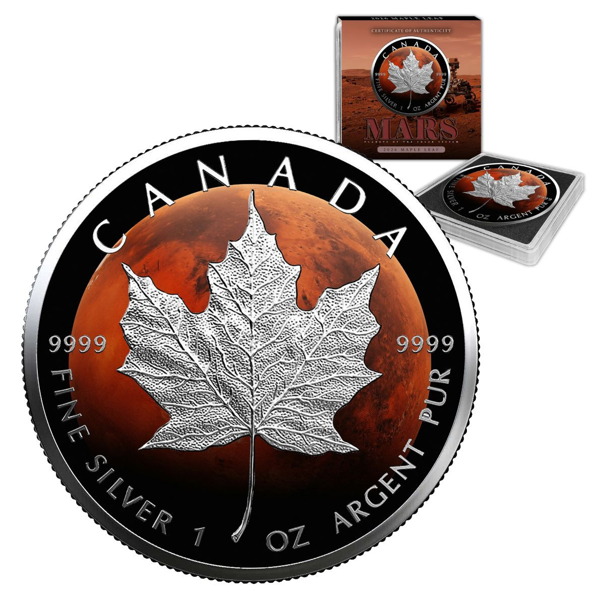 2026 Mars Maple Leaf - Planets of the Solar System Series - Colorized Limited Edition