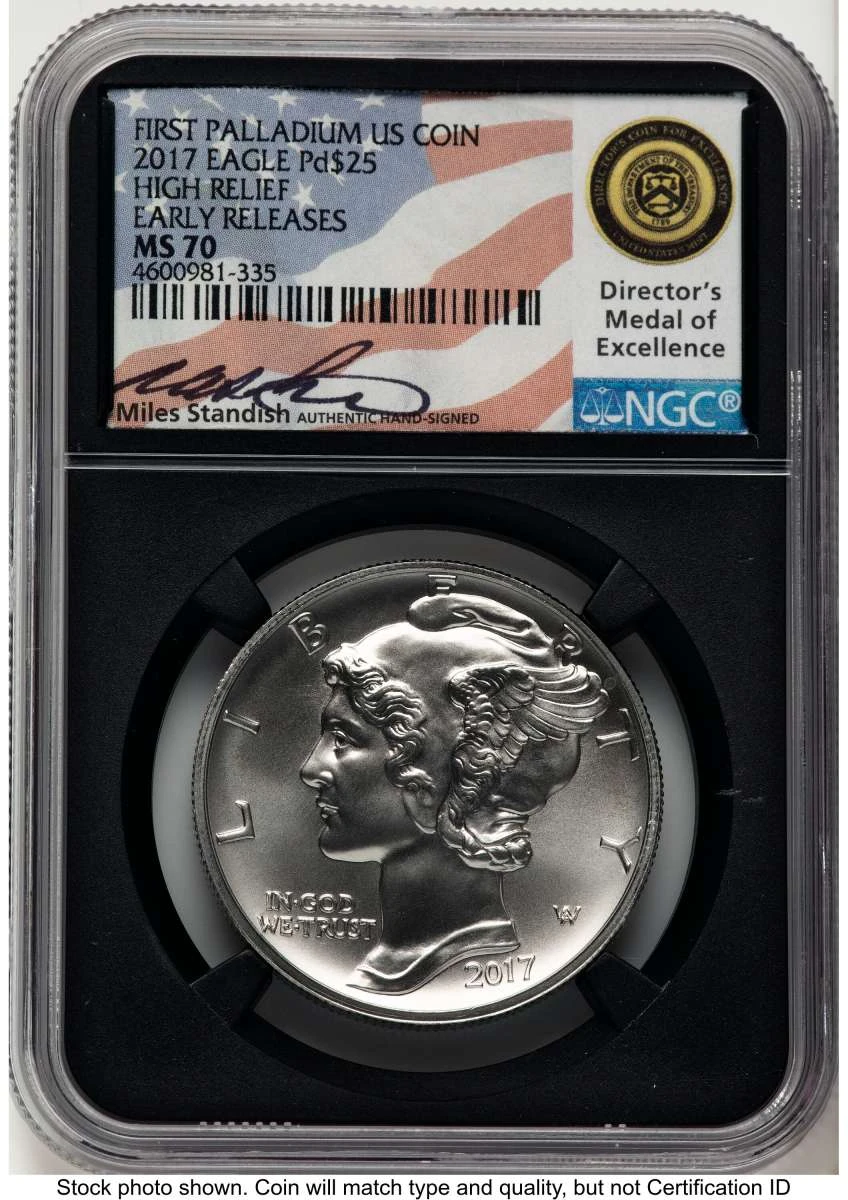 Bullionshark 2017 $25 Palladium Eagle Coin NGC MS70 - HAT787442135 