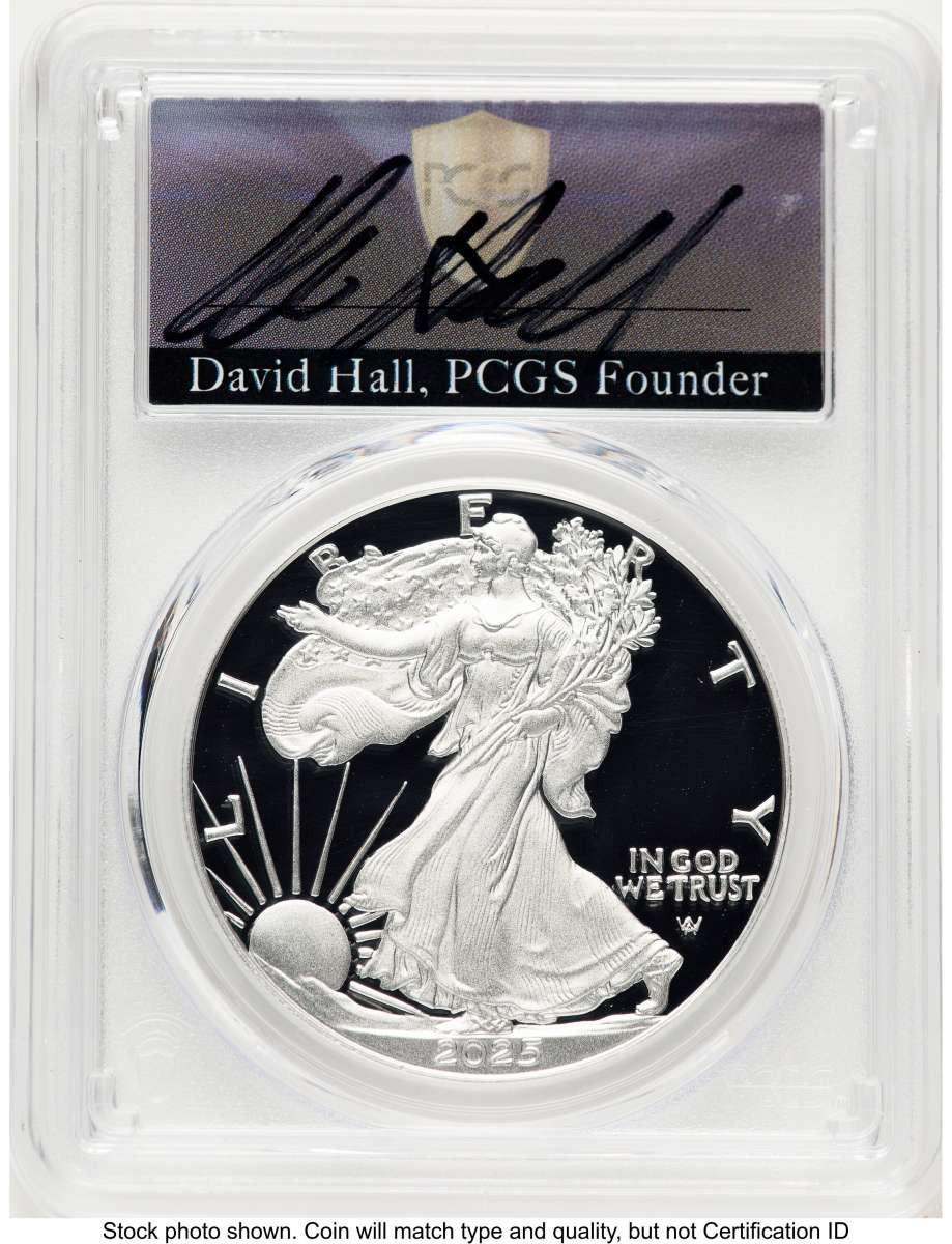 2025-W $1 Proof American Silver Eagle Coin PCGS PR70 DCAM coin front image