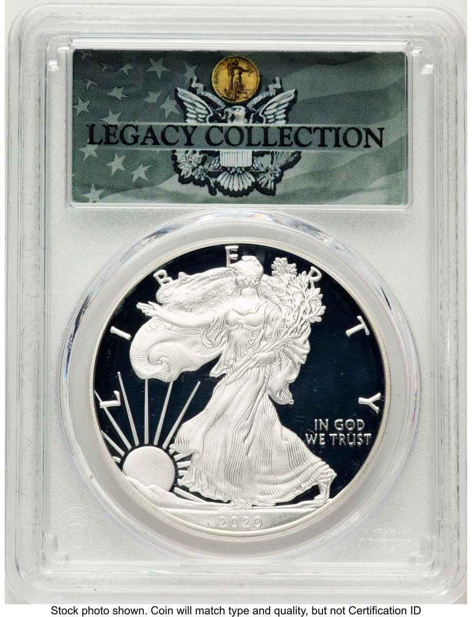 Bullionshark 2020-S S$1 Proof American Silver Eagle Coin PCGS PR70 DCAM - HAT524021030 