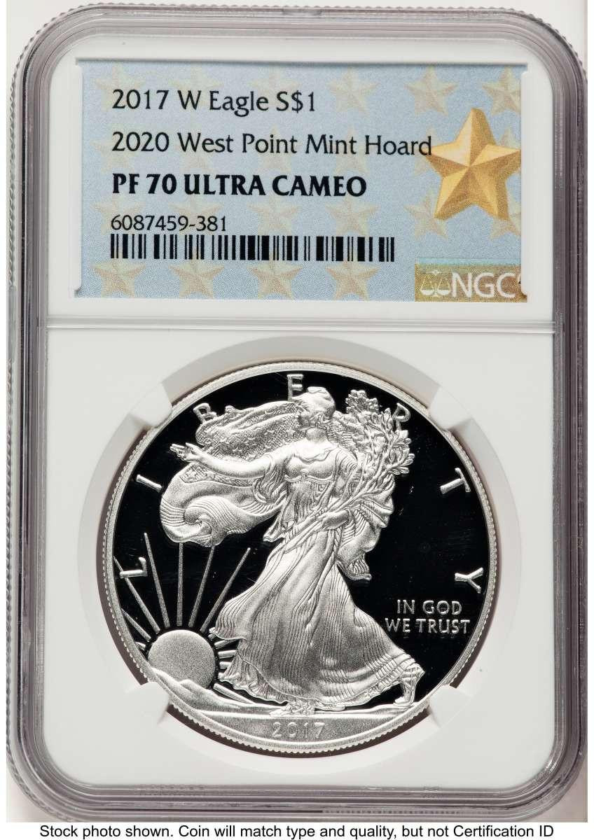 Bullionshark 2017-W S$1 Proof American Silver Eagle Coin NGC PF70 UCAM - HAT786145049 